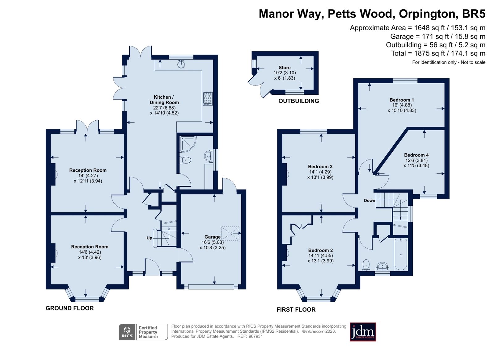 4 bed detached house for sale in Manor Way, Petts Wood, Orpington, Kent