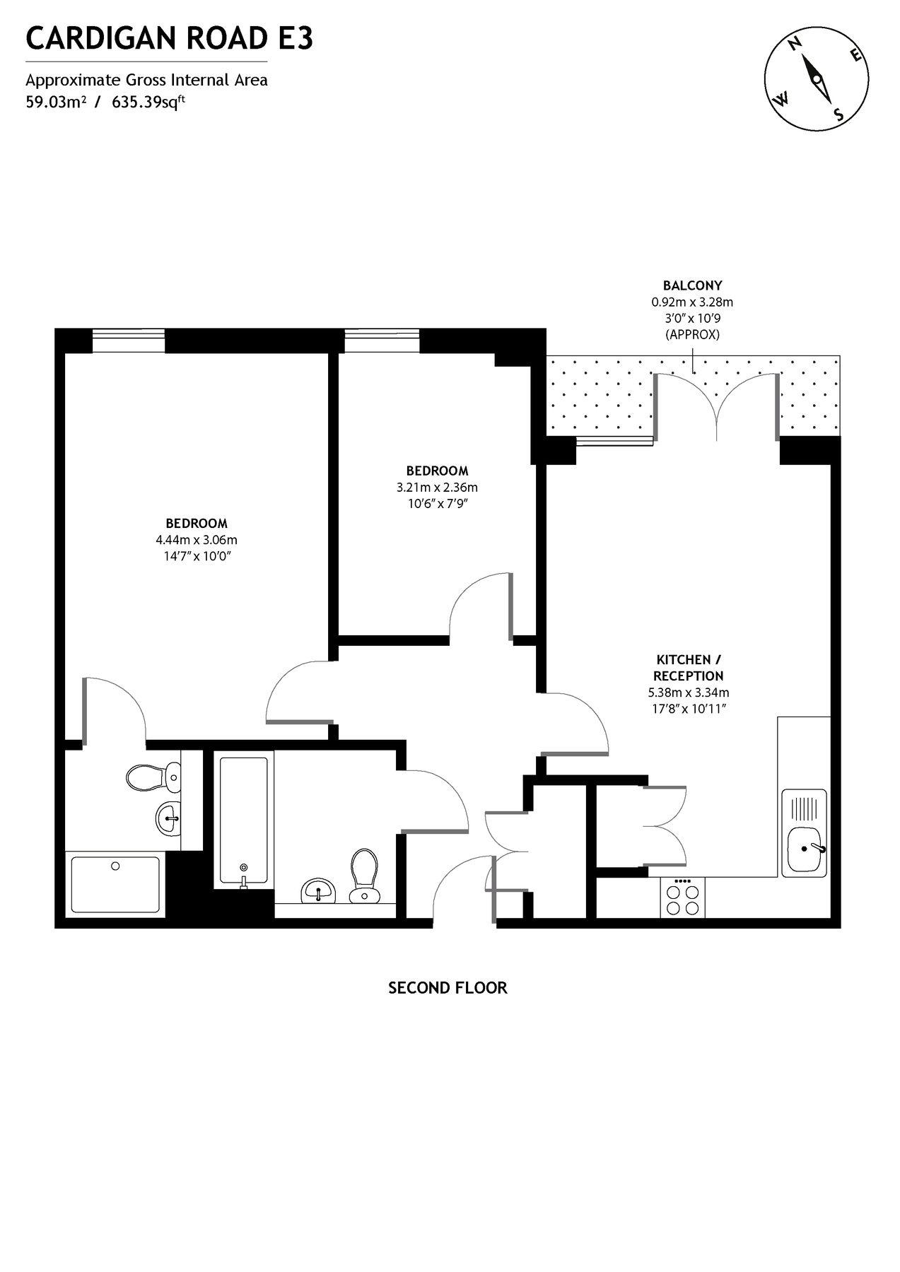 2 bed flat for sale in Clement Attlee House, 61 Cardigan Road, London