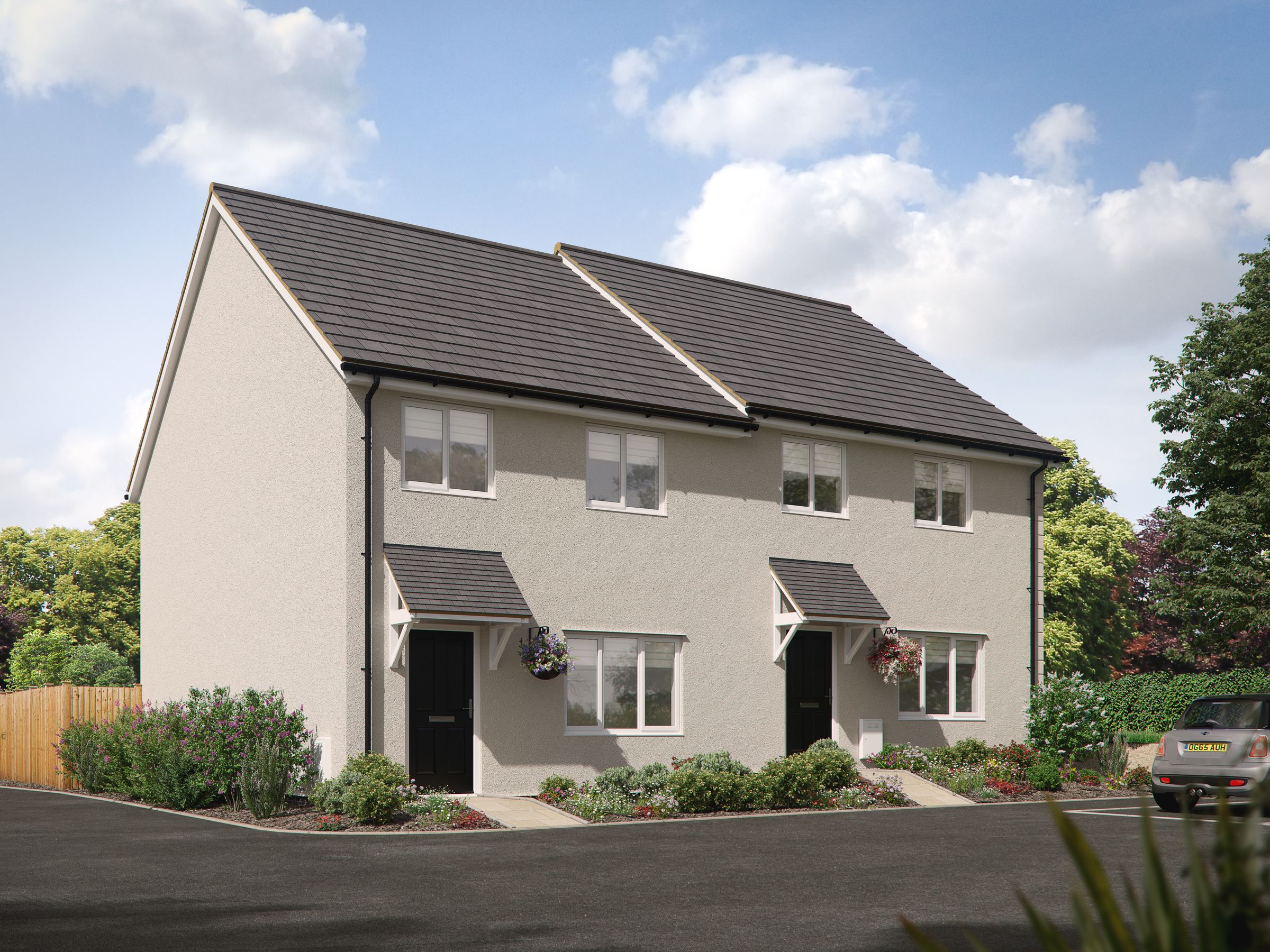New home, 2 bed semidetached house for sale in Trewoon, Nr St Austell