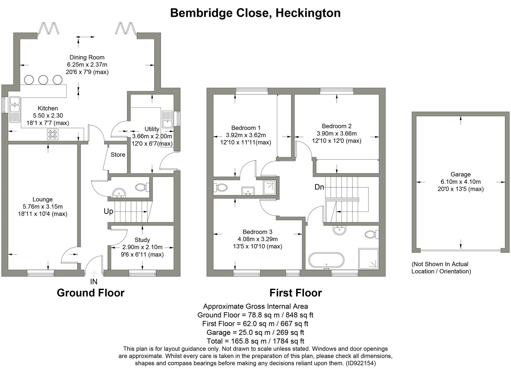 New home, 3 bed detached house for sale in Burton Road, Heckington NG34