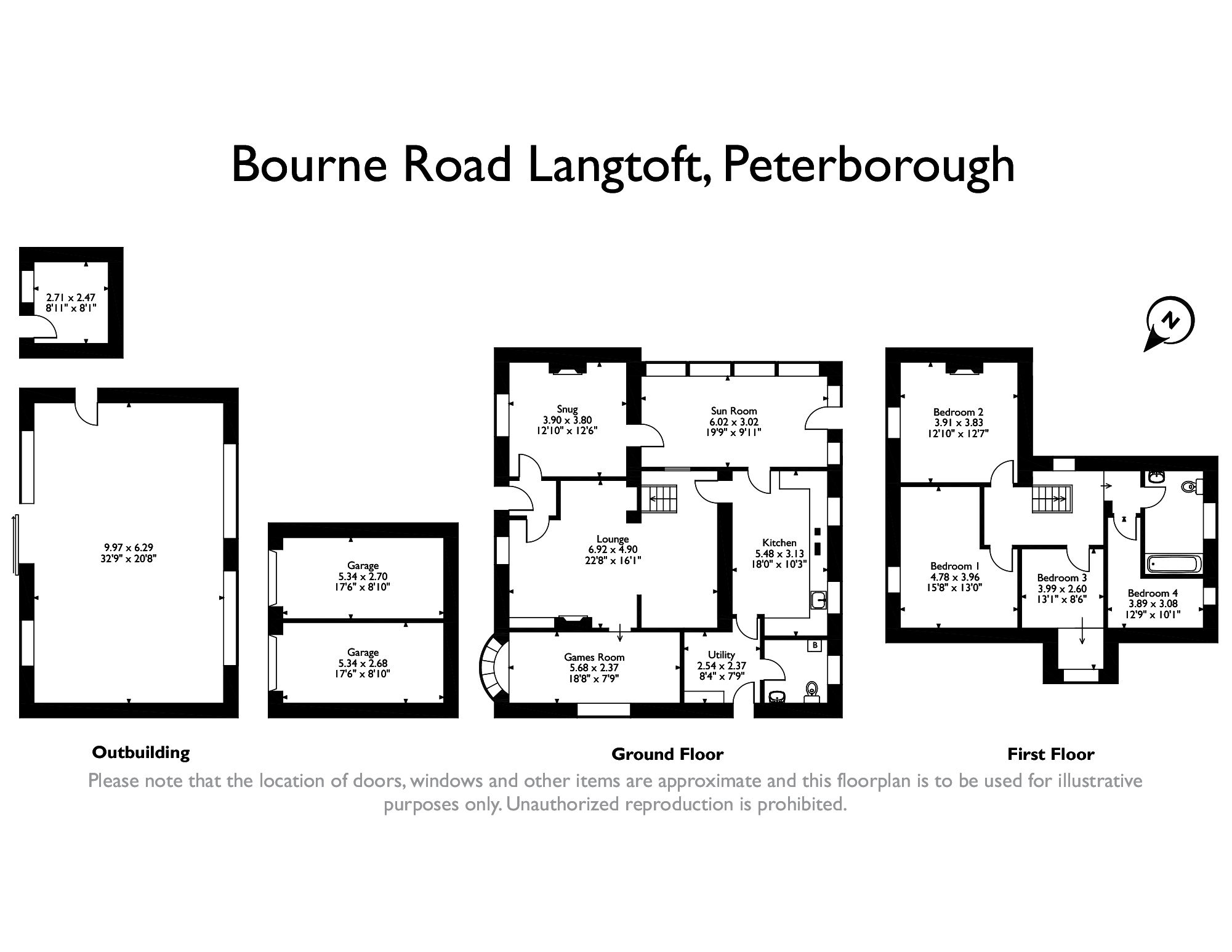 4 bed detached house for sale in Bourne Road, Langtoft, Peterborough