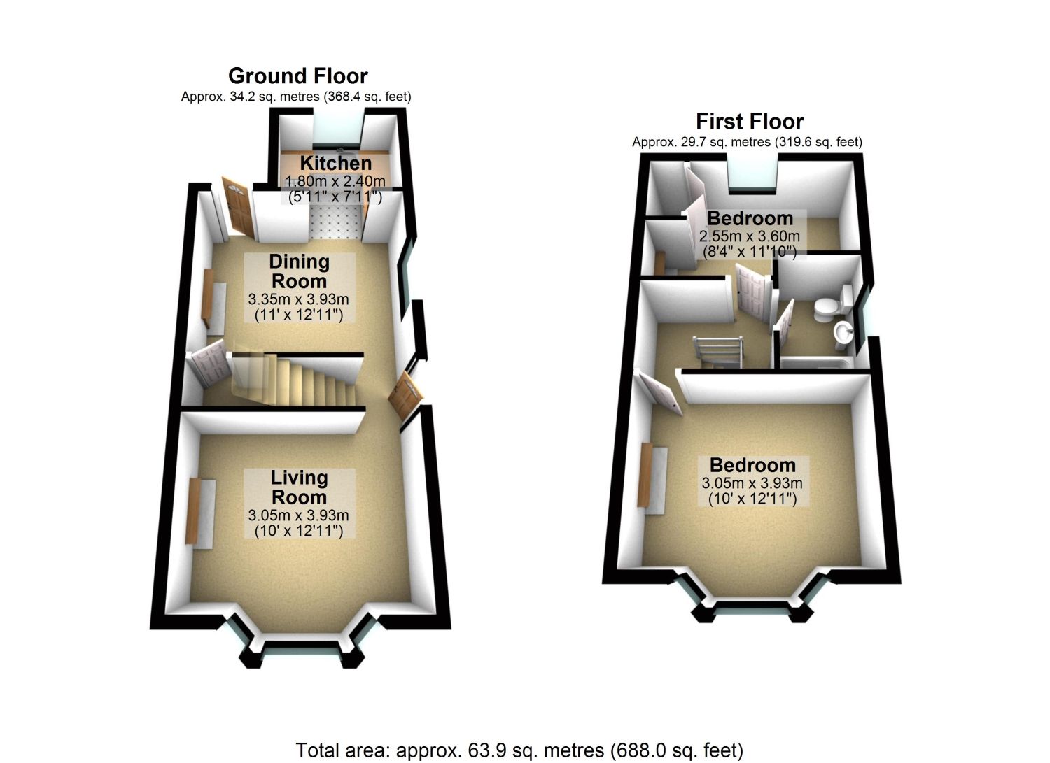 2 bed semidetached house for sale in Pooley Green Road, Egham, Surrey