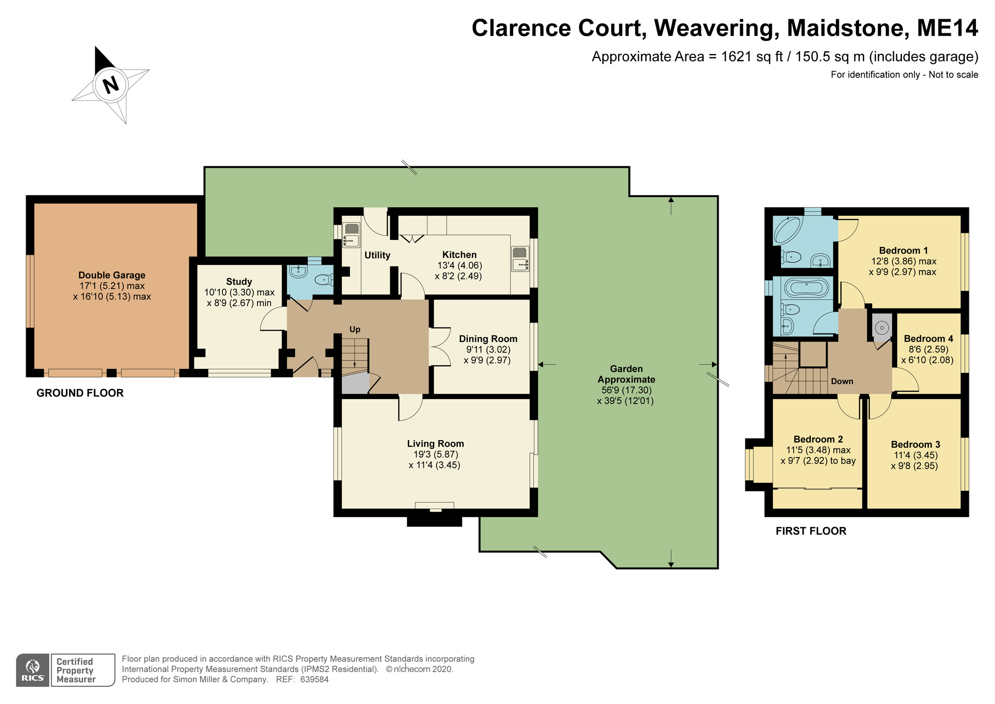 4 bed detached house for sale in Clarence Court, Weavering, Maidstone