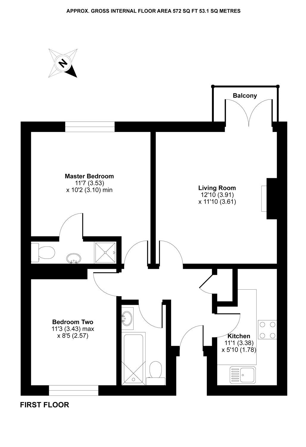 2 bed flat to rent in Shelley Court, 46 London Road, Reading, Berkshire