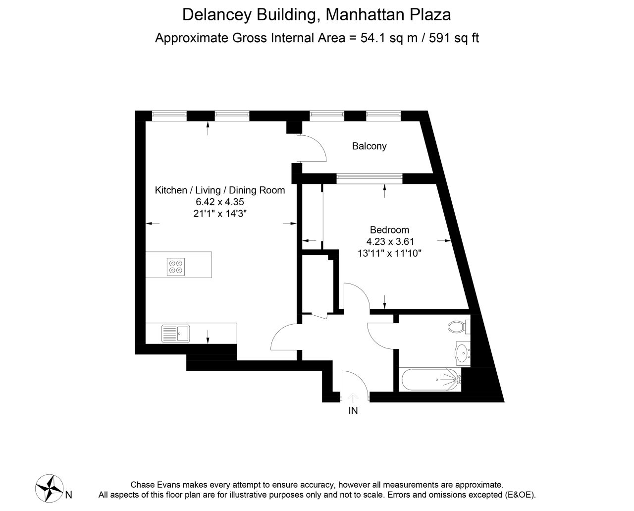 1 bed flat to rent in Delancey Apartments, Manhattan Plaza, Canary