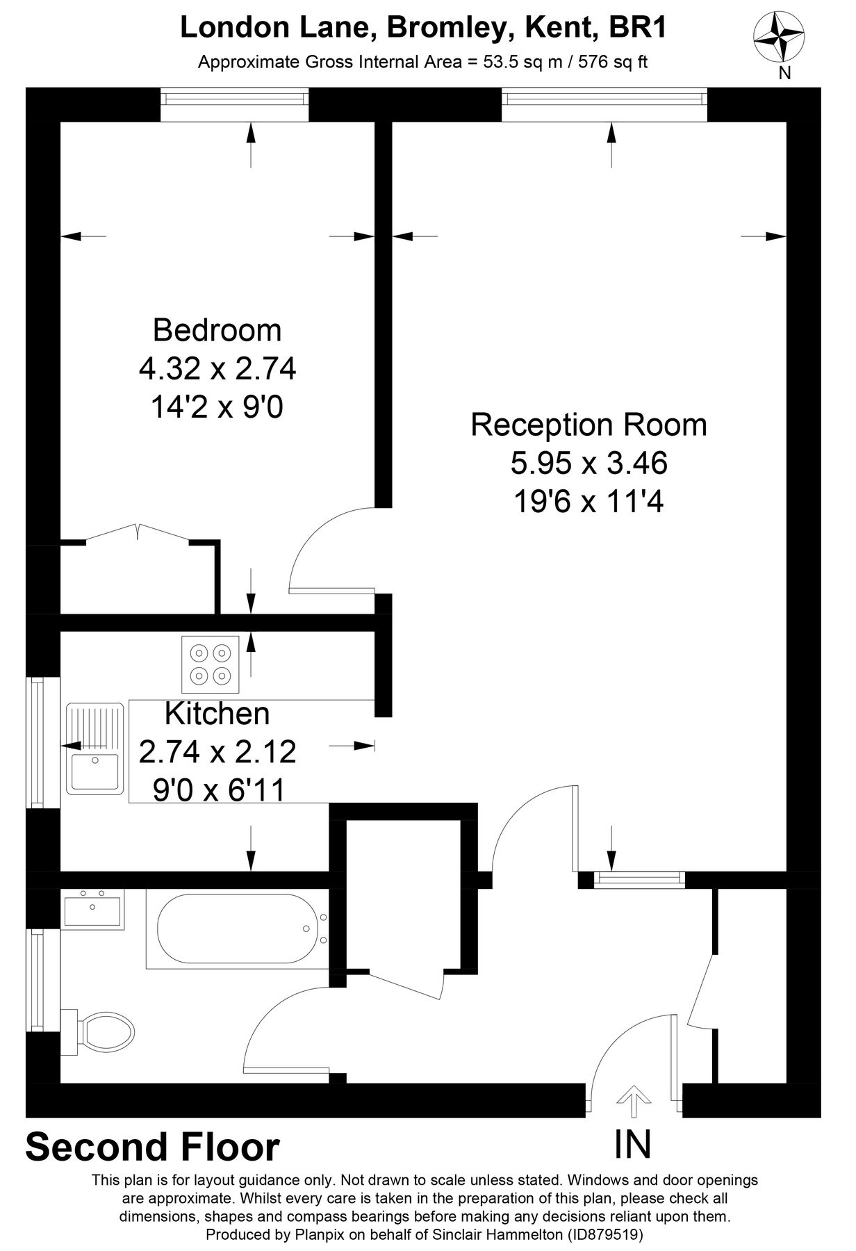 1 bed flat for sale in Russell Court, 1 London Lane, Bromley, Kent BR1