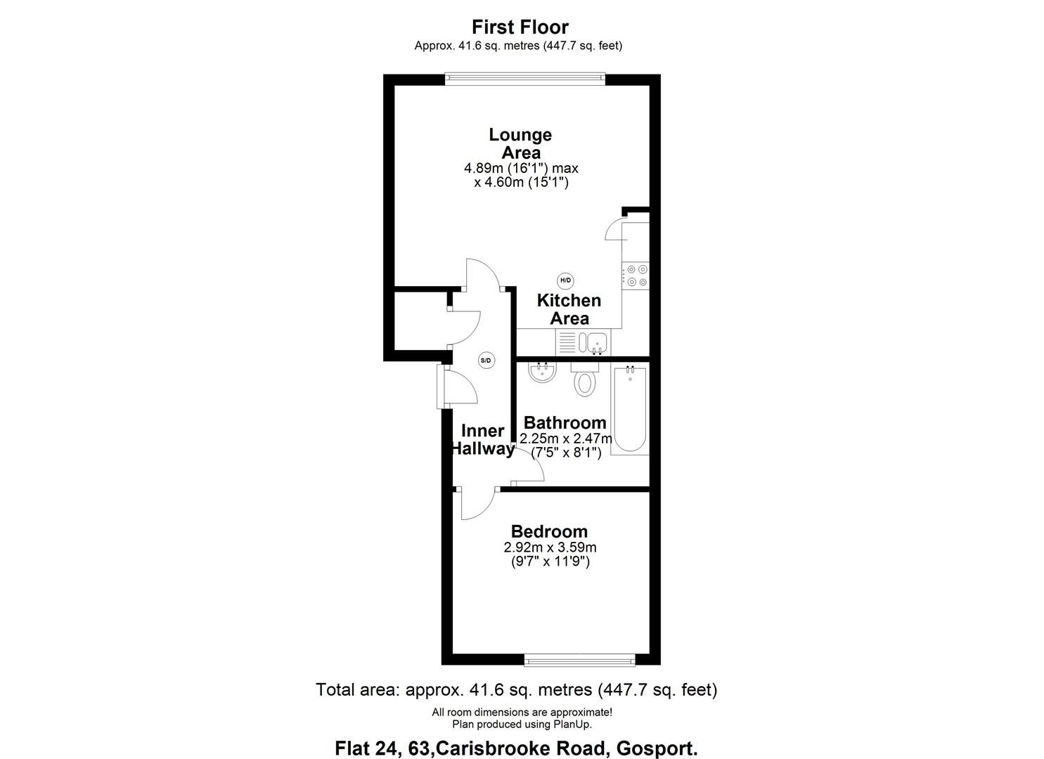 1 bed flat to rent in Carisbrooke Centre, Carisbrooke Road, Gosport