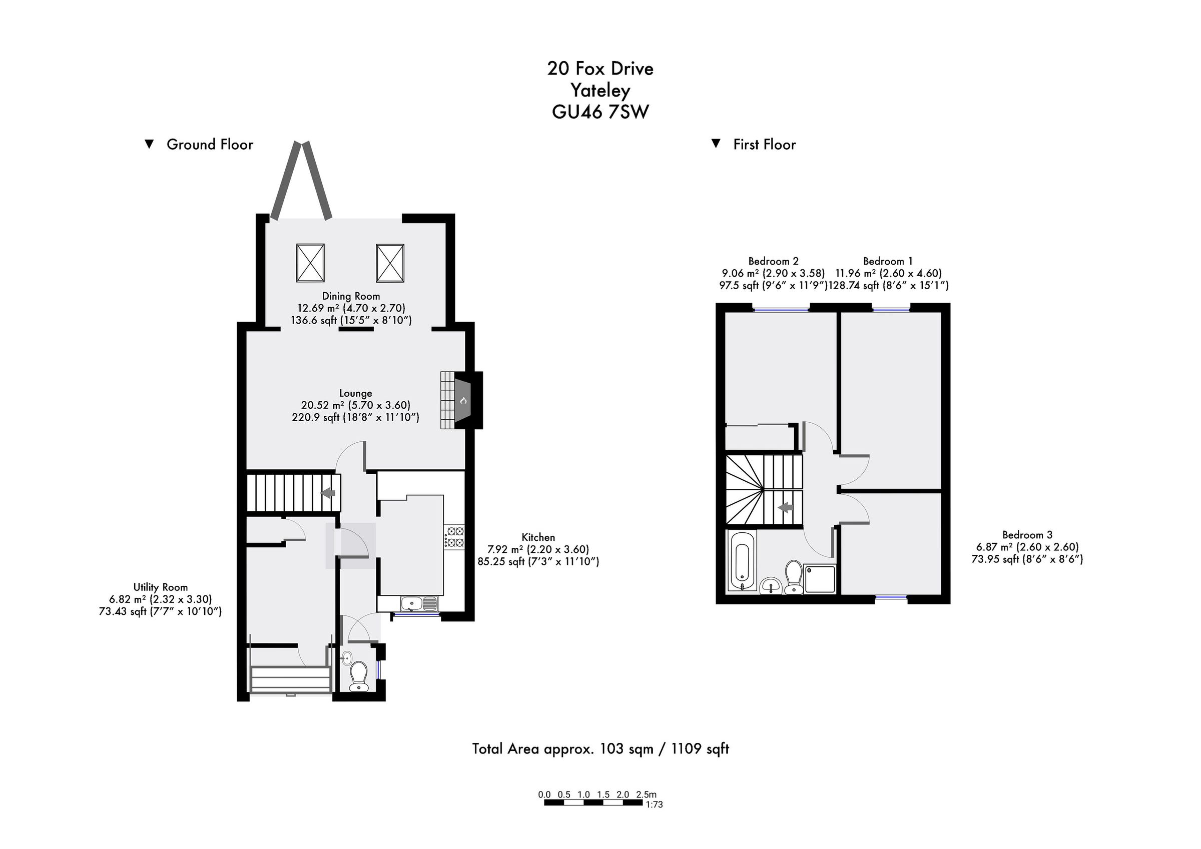 3 bed terraced house for sale in Fox Drive, Yateley, Hampshire GU46