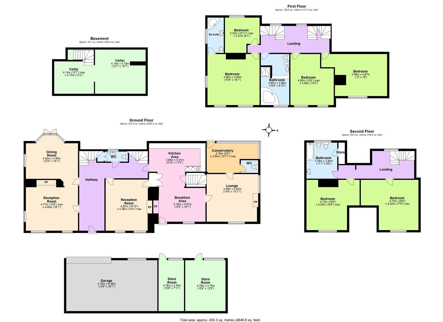 6 bed detached house for sale in Lower Penn Farm House, Springhill Lane