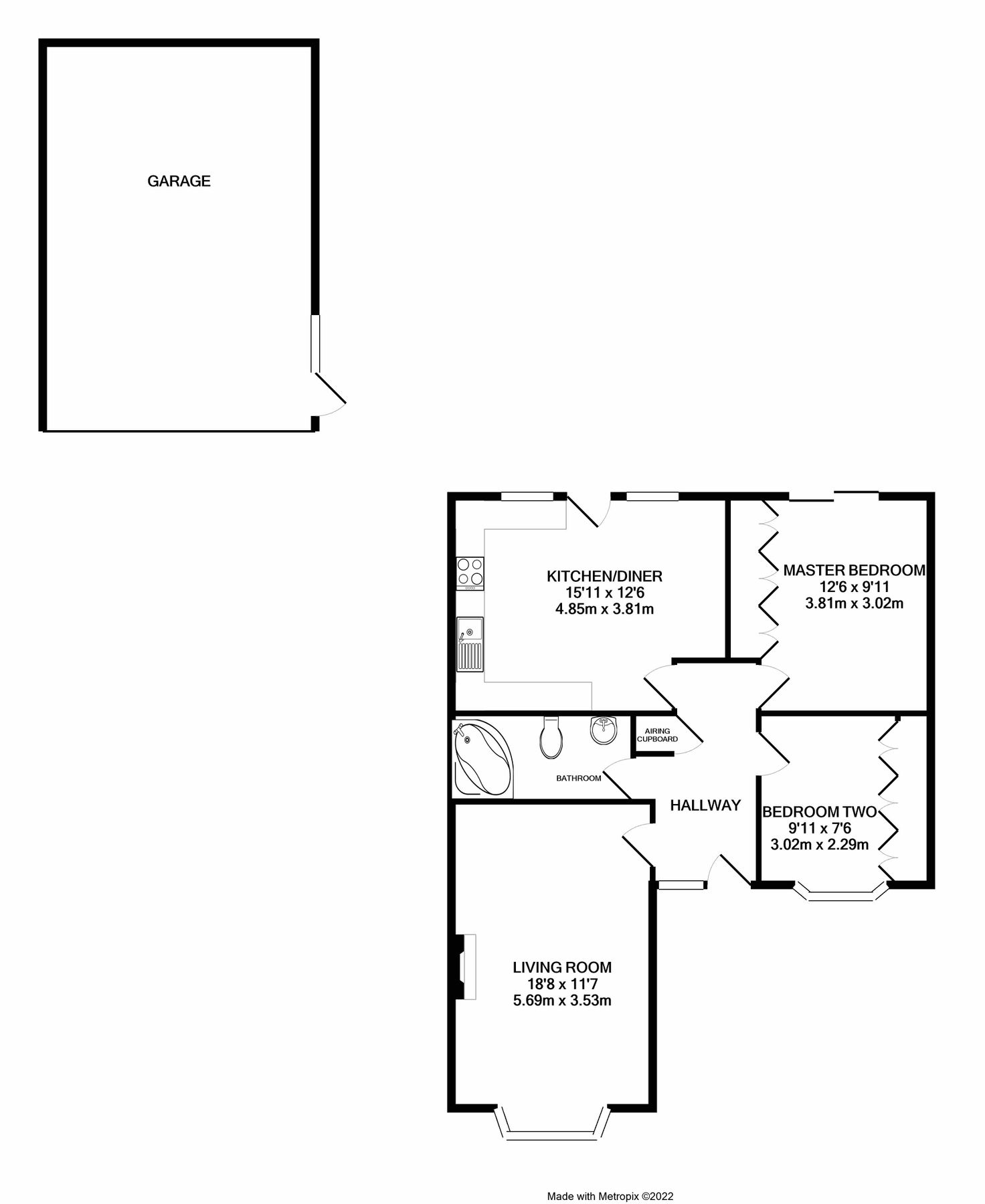 2 bed detached bungalow for sale in Nine Mile Ride, Finchampstead