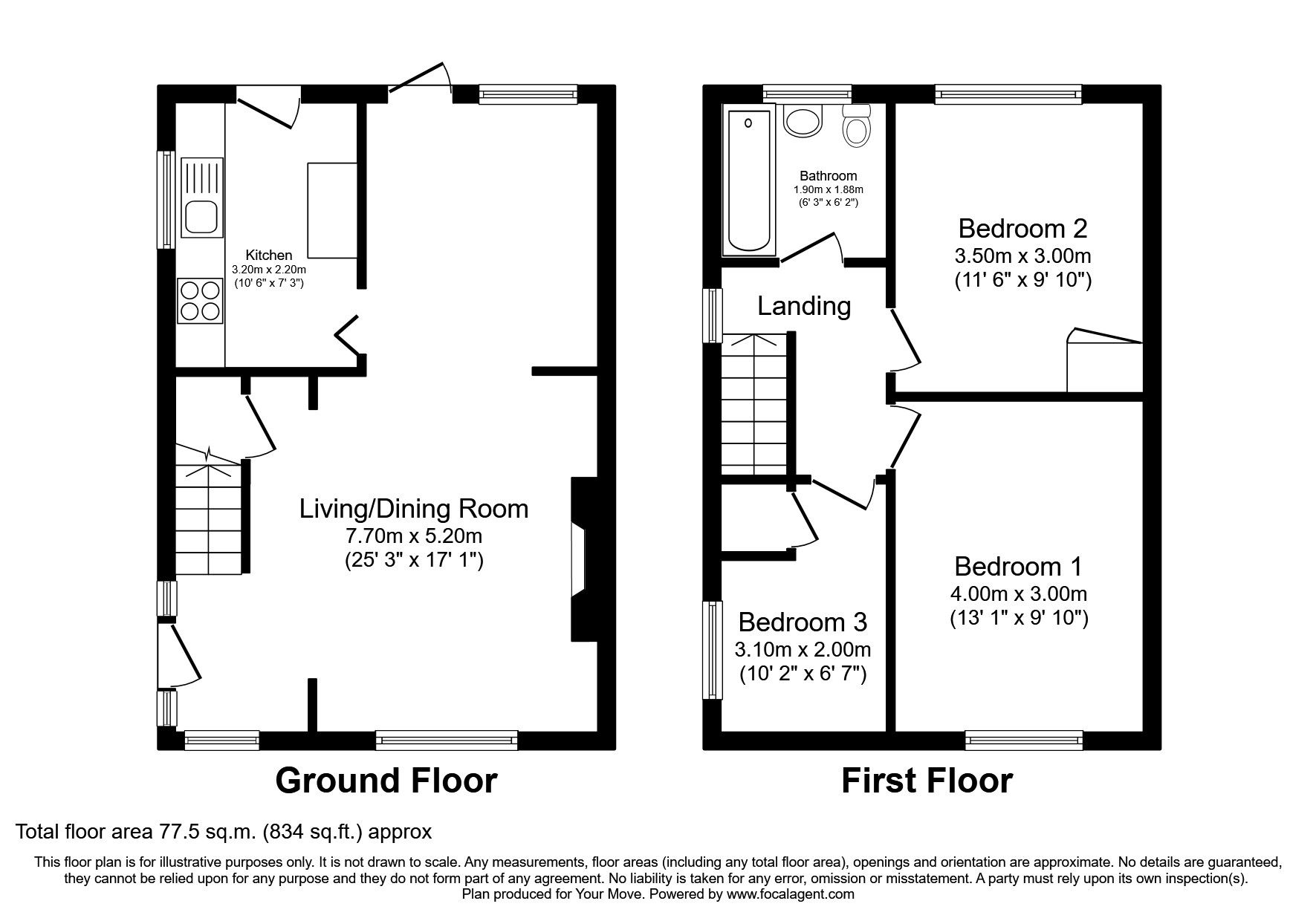 3 bed semidetached house for sale in Ayton Close, Stocksfield