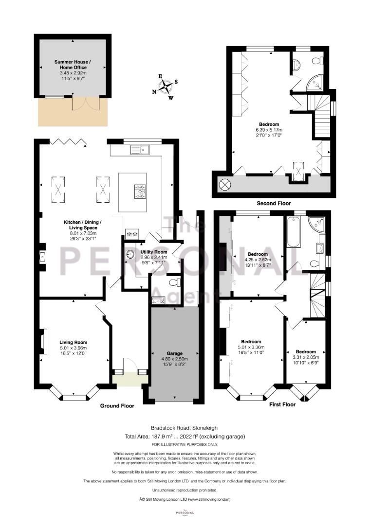 4 bed semidetached house for sale in Bradstock Road, Stoneleigh, Epsom