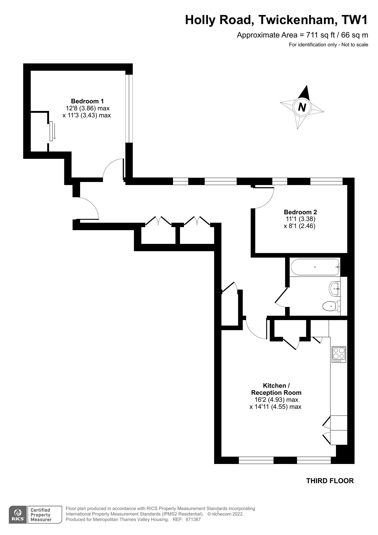 2 bed flat for sale in Queens House, Twickenham, Greater London TW1