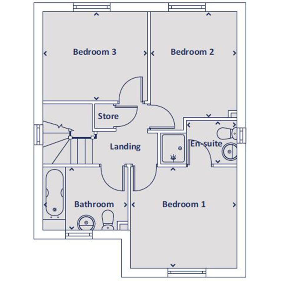 New home, 3 bed property for sale in "The Staveley" at Moorside Road