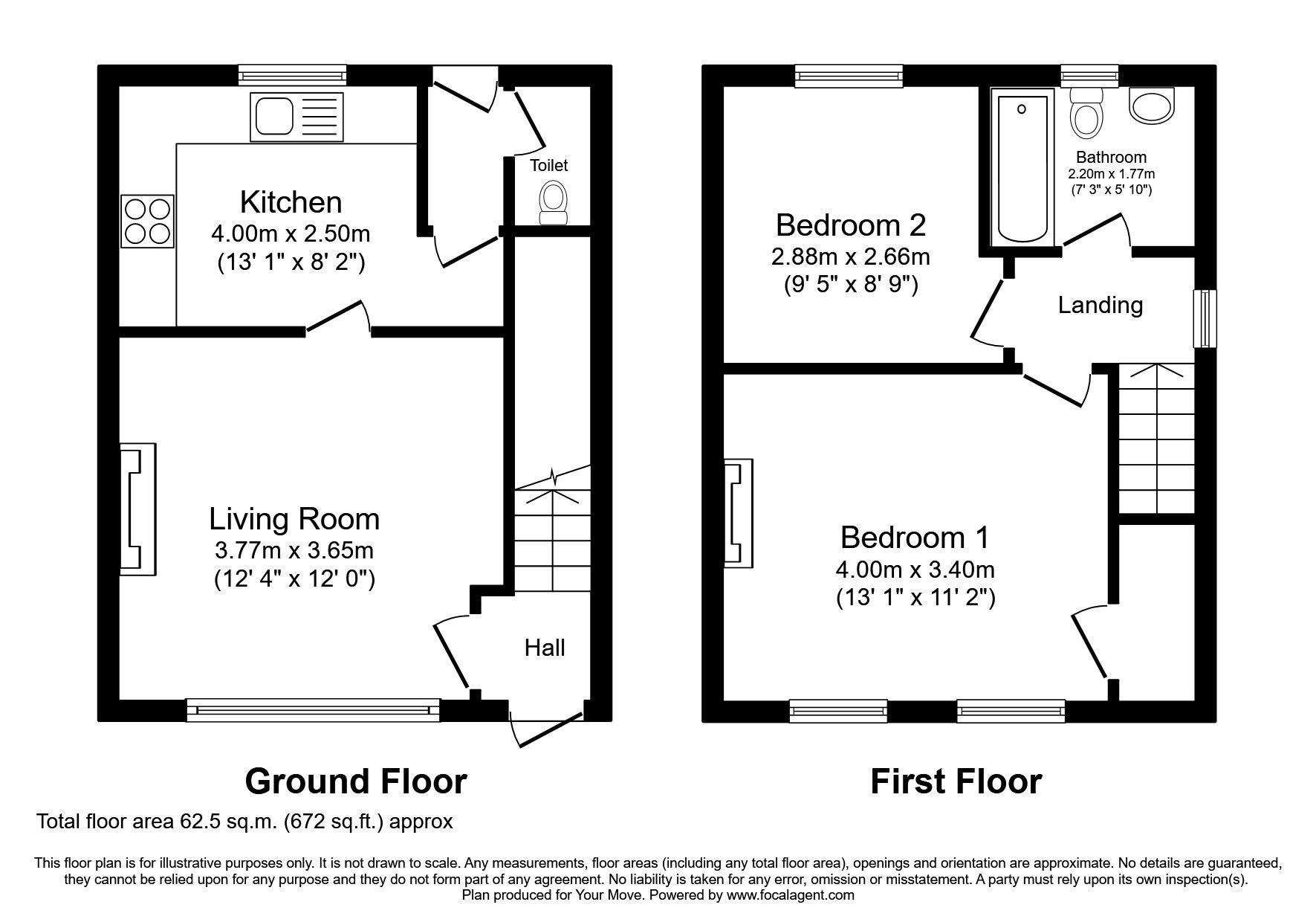 2 bed semidetached house for sale in Ennerdale Terrace, Whitehaven