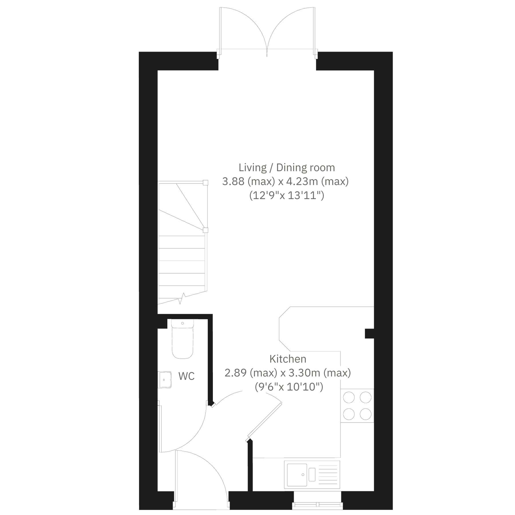 New home, 2 bed semidetached house for sale in "The Alnmouth" at