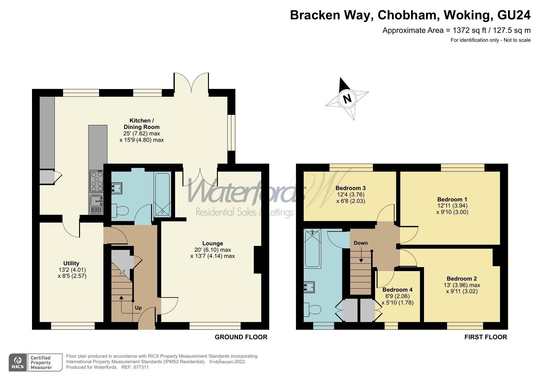 4 bed semidetached house for sale in Bracken Way, Chobham, Woking