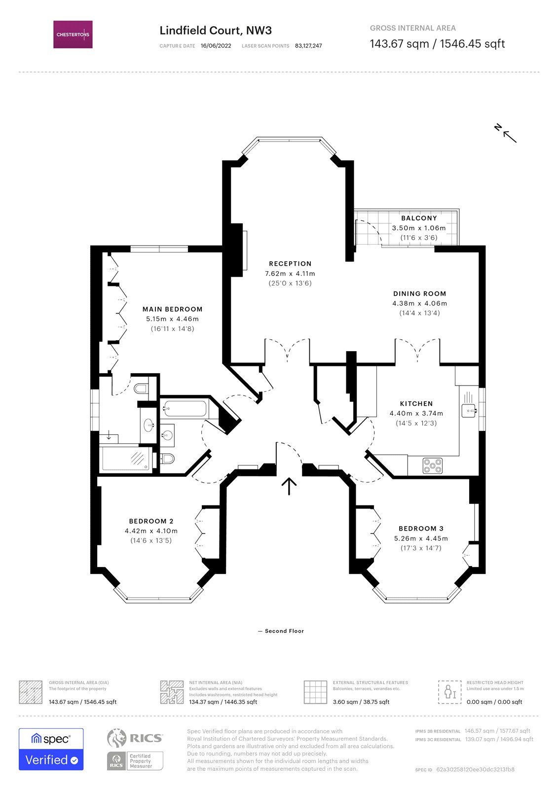 3 bed flat to rent in Lindfield Court, 18 Lindfield Gardens, Hampstead