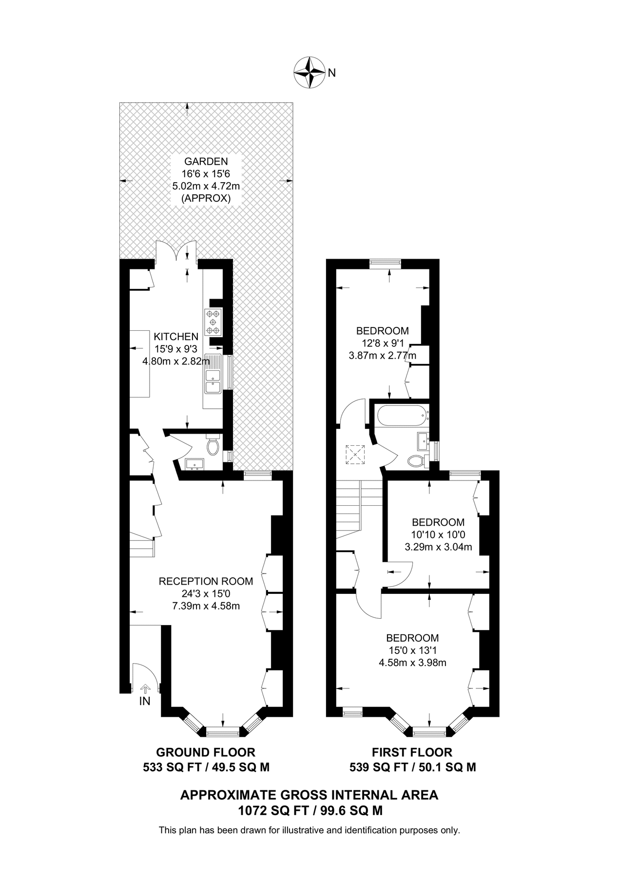 3 bed terraced house to rent in St Margarets Road, Kensal Green, London