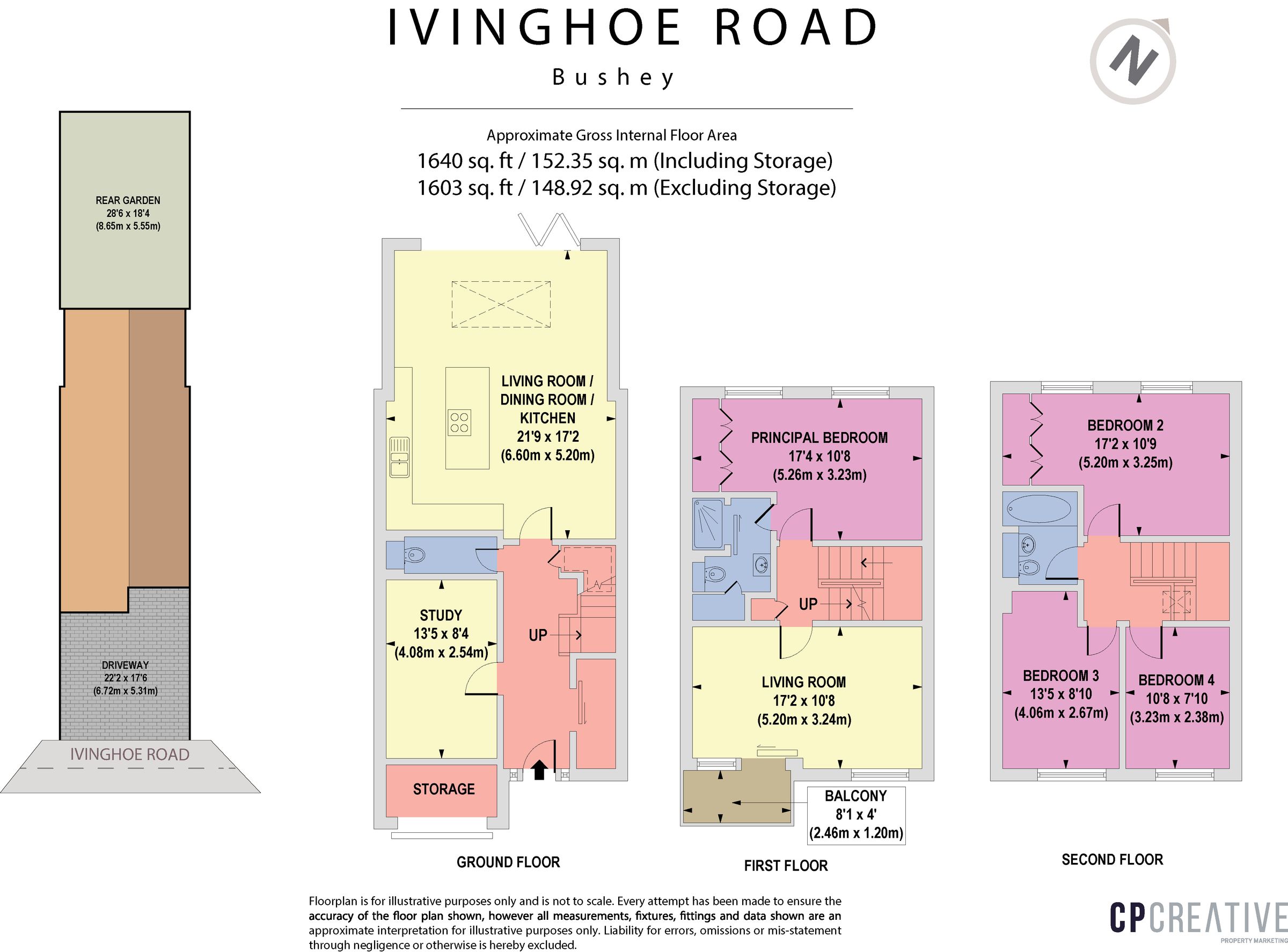 4 bed terraced house for sale in Ivinghoe Road, Bushey, Hertfordshire