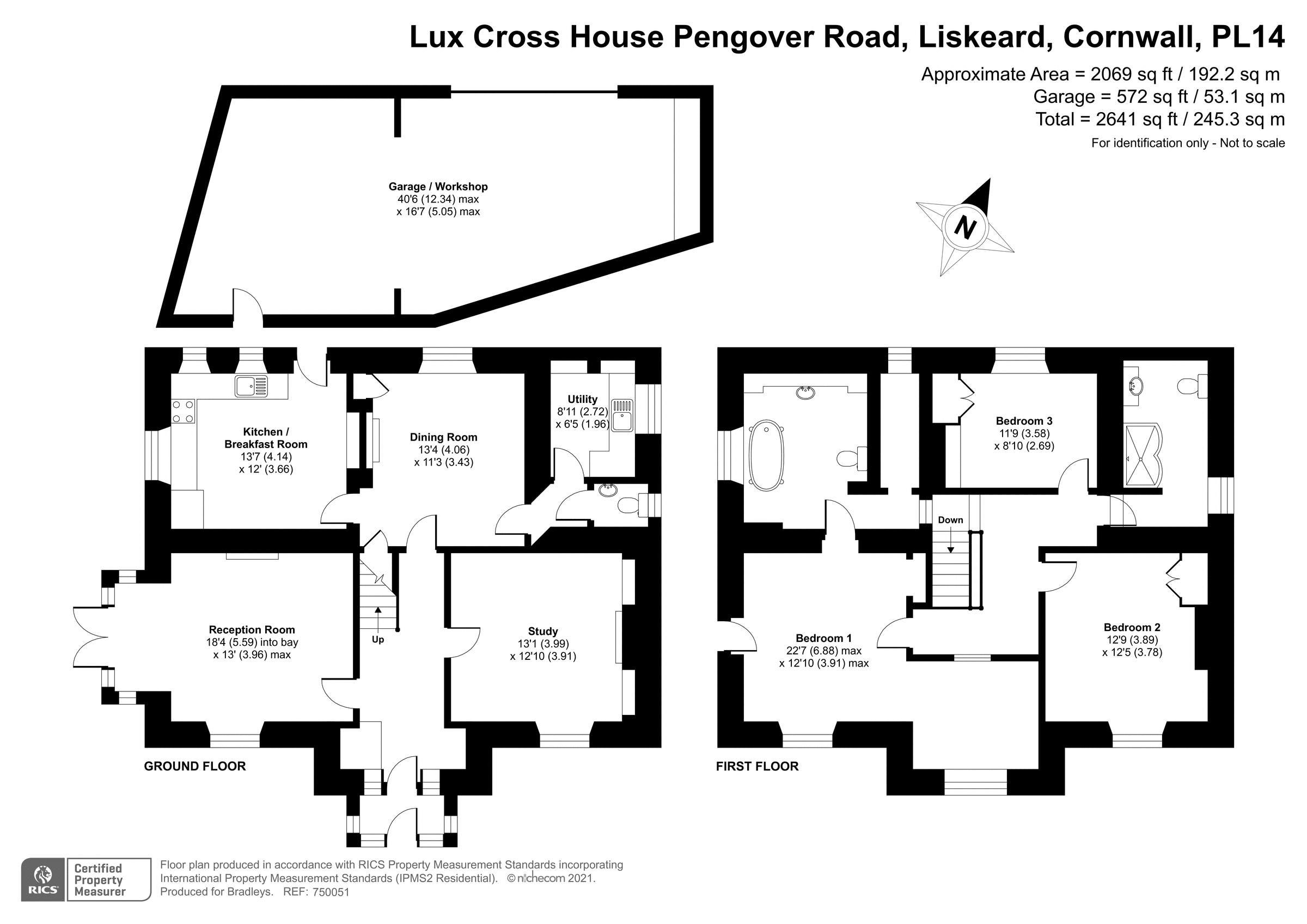 3 bed detached house for sale in Pengover Road, Liskeard, Cornwall PL14