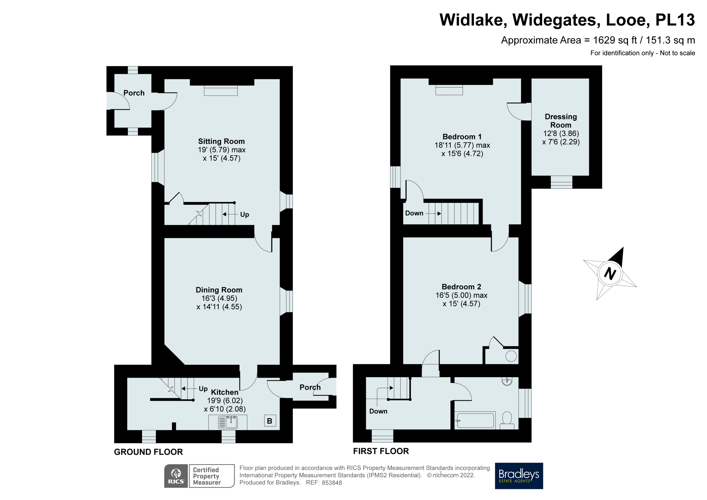 2 bed semidetached house for sale in Widlake, Widegates, Looe