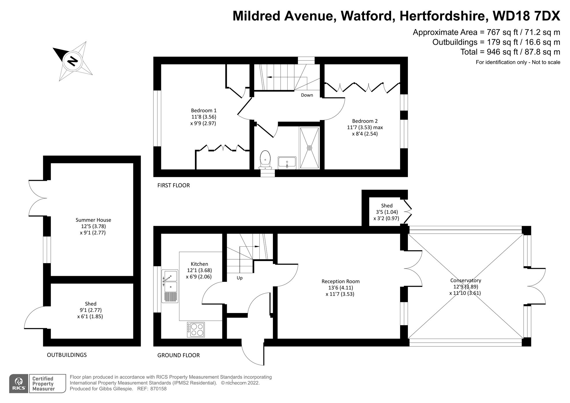 2 bed detached house for sale in Mildred Avenue, Watford, Hertfordshire