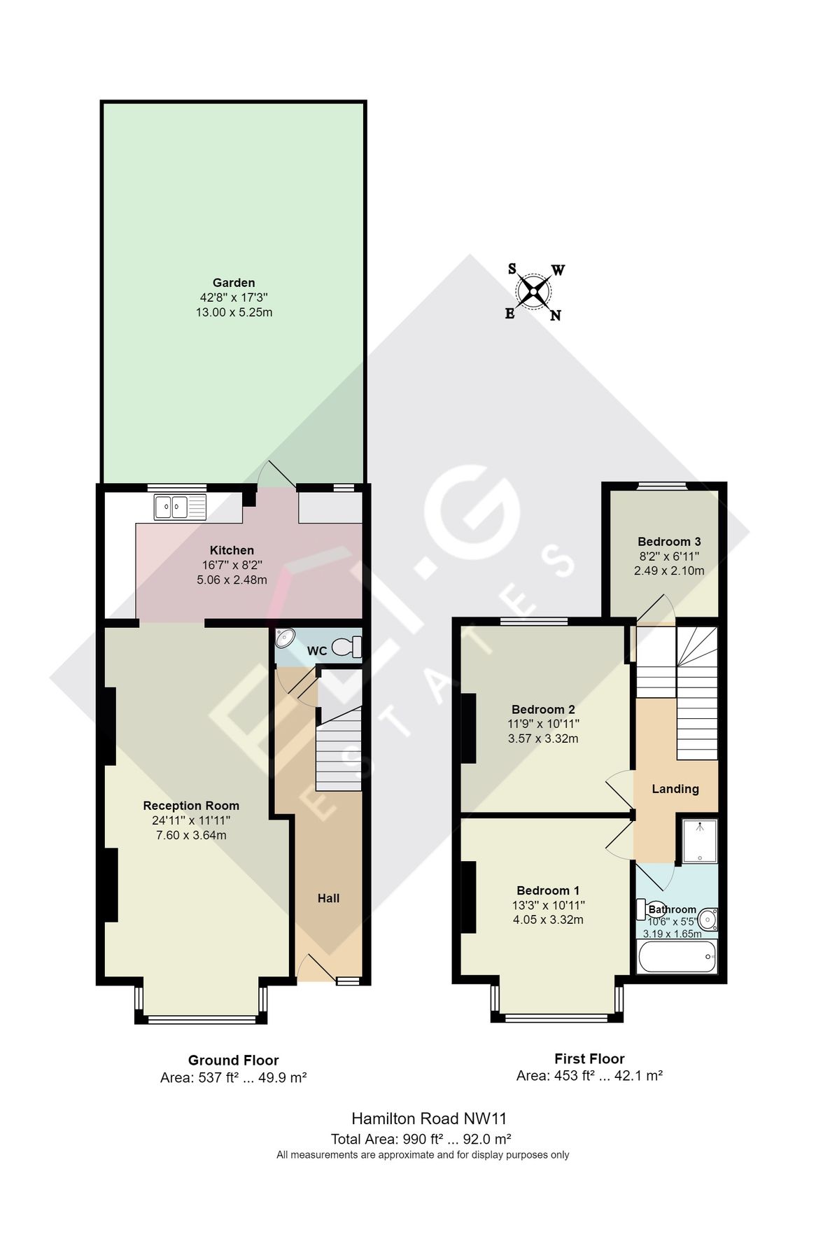 3 bed terraced house for sale in Hamilton Road, London NW11 Zoopla