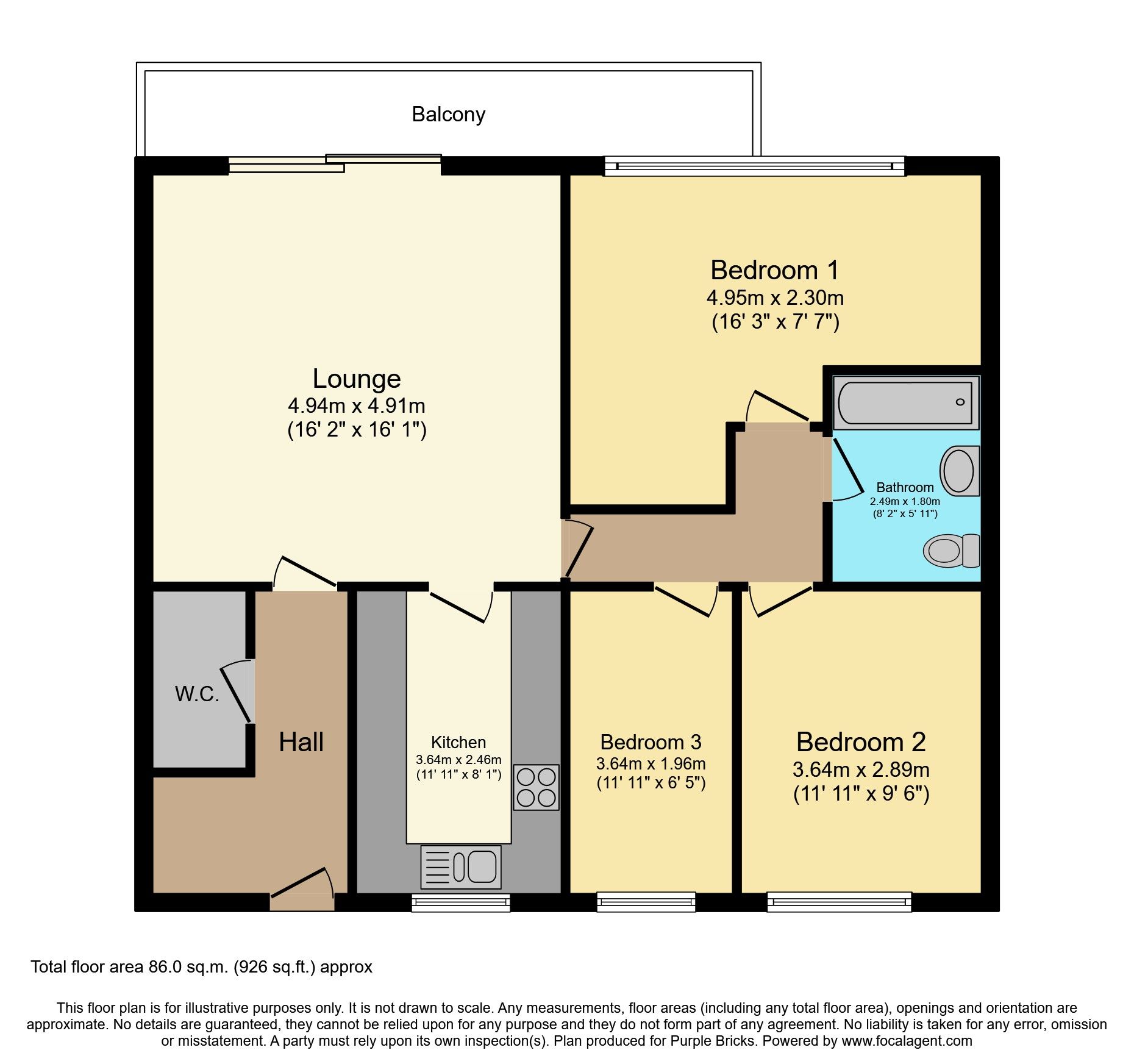 3 bed flat for sale in Graham Road, Sheffield S10 Zoopla