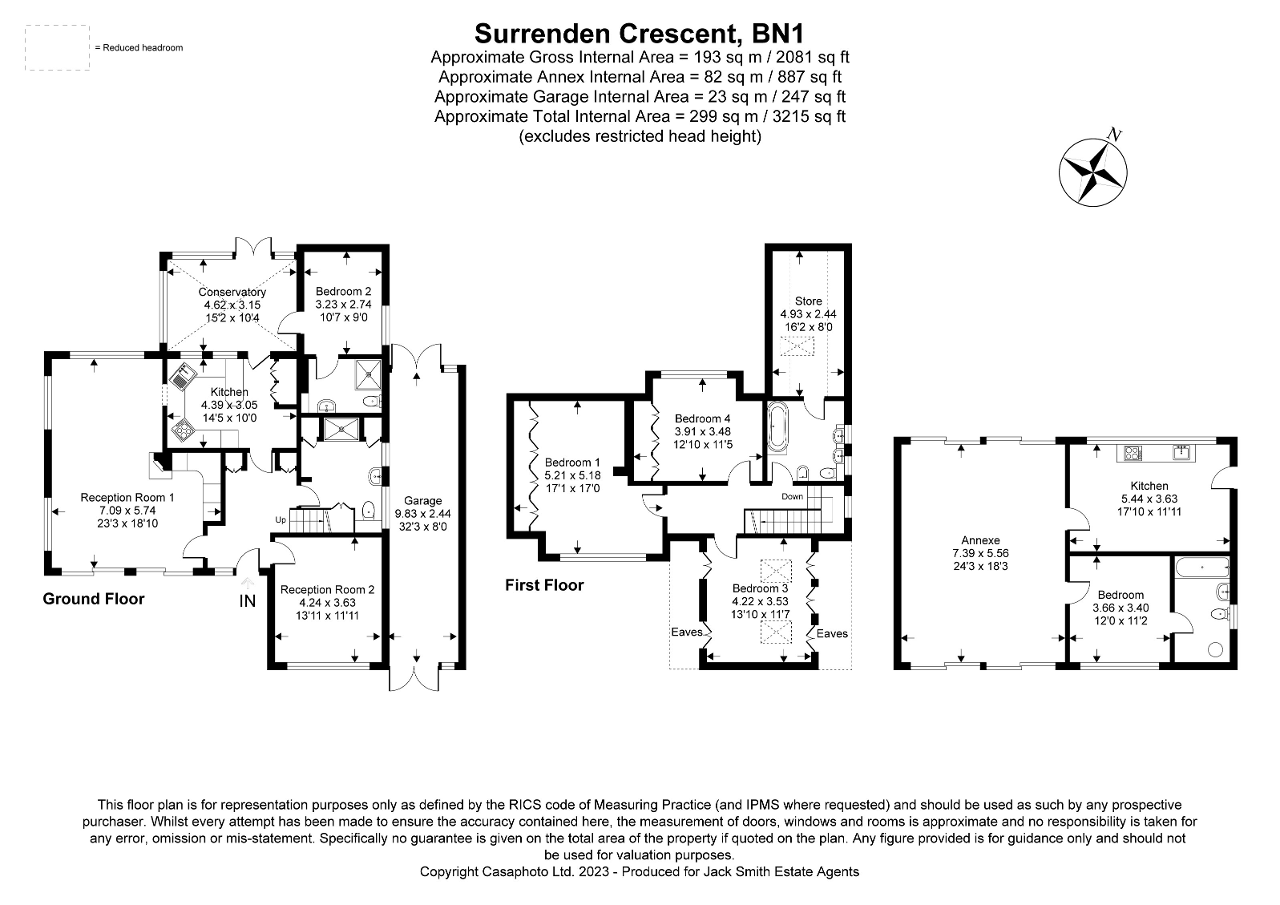 5 bed detached house for sale in Surrenden Crescent, Brighton, East