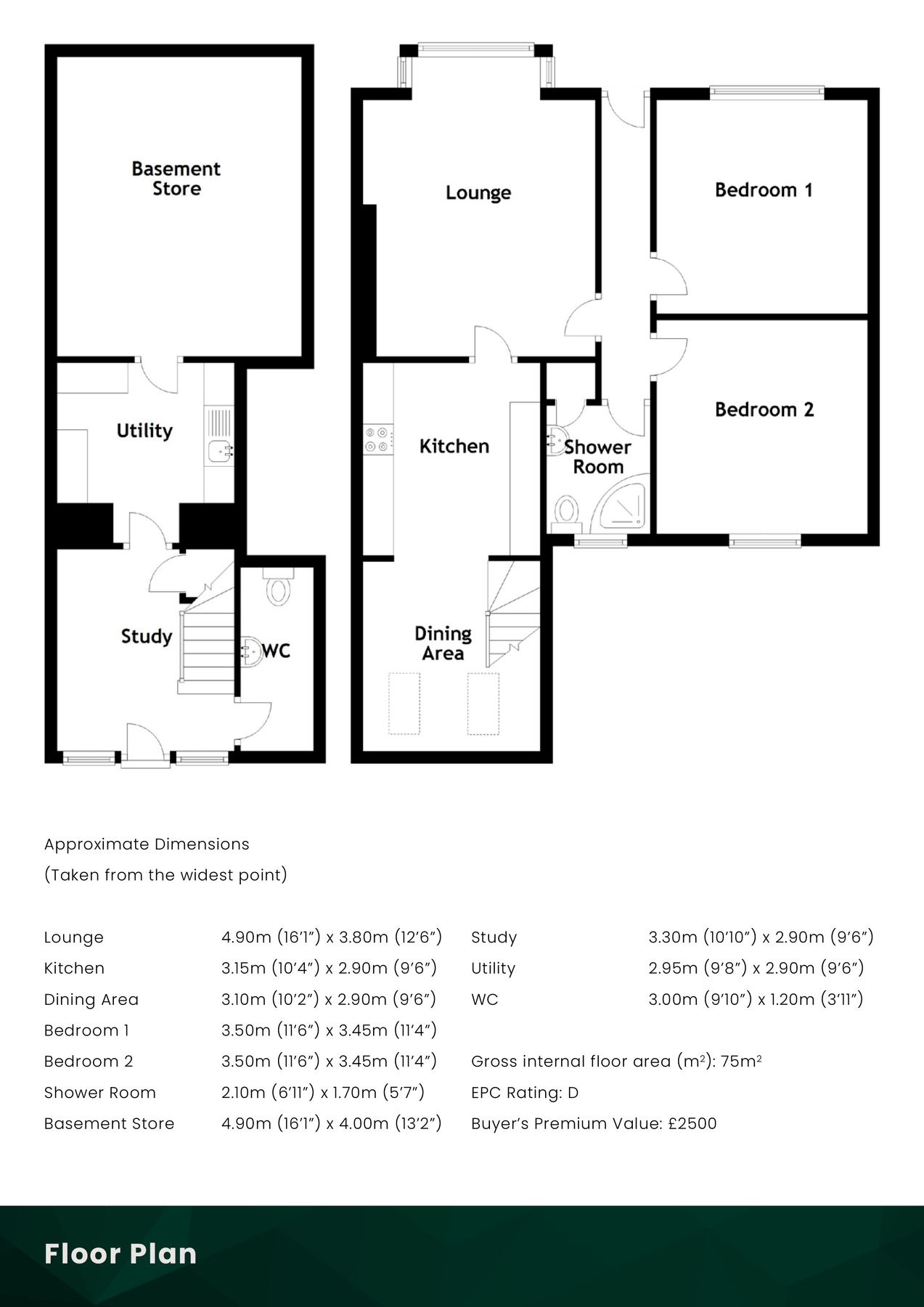 2 bed semidetached bungalow for sale in Meadowhead Road, Plains