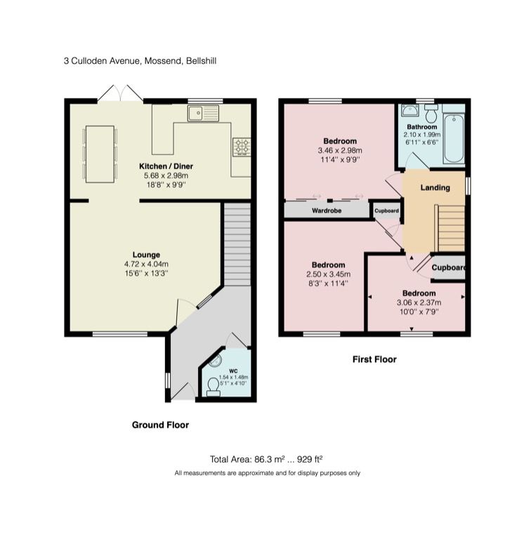 3 bed semidetached house for sale in Culloden Avenue, Bellshill, North