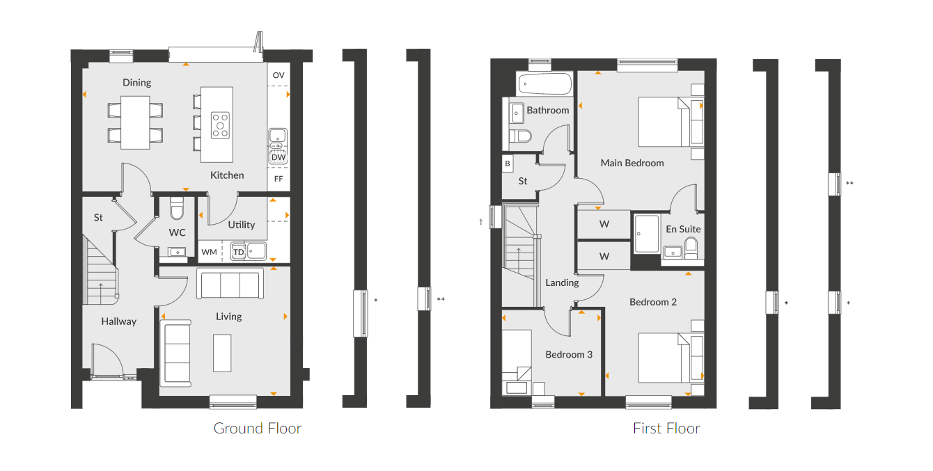 New home, 3 bed terraced house for sale in Backhouse Blunsdon, Blunsdon
