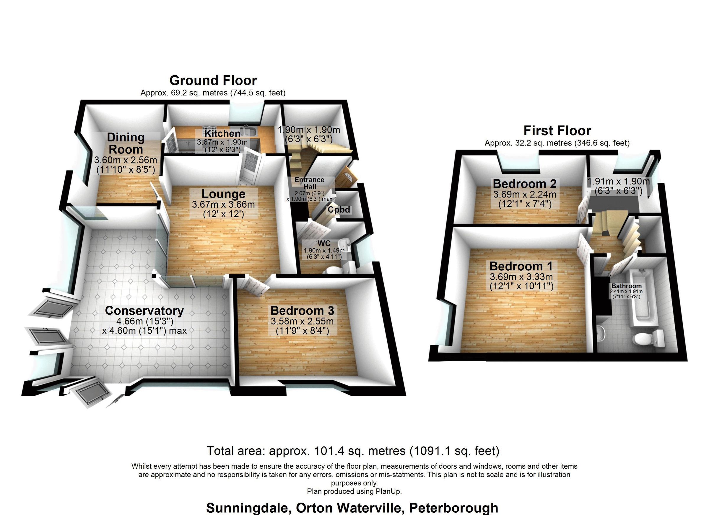 3 bed detached house to rent in Sunningdale, Orton Waterville