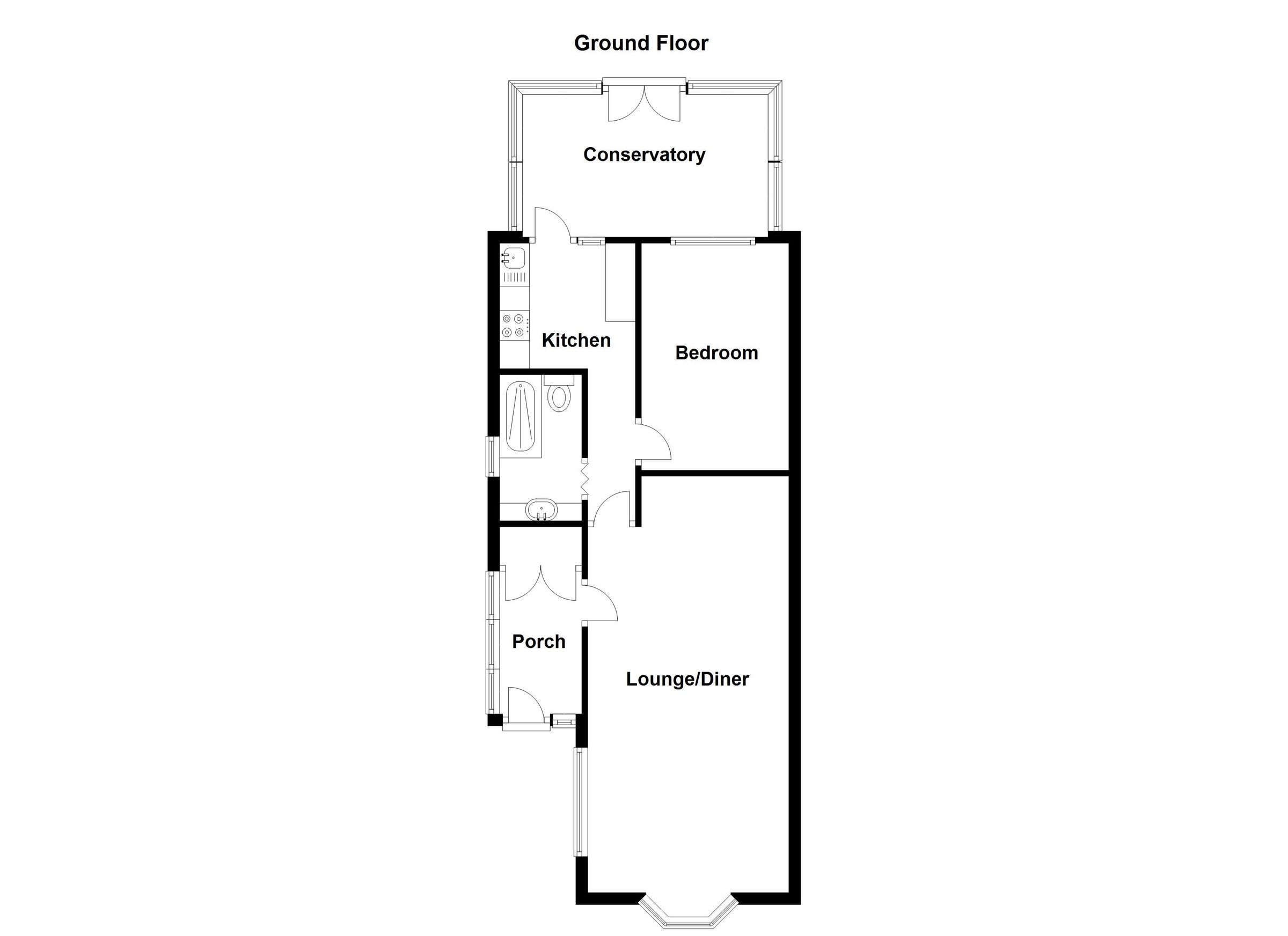1 bed semidetached bungalow for sale in Meadow Close, Great Clacton