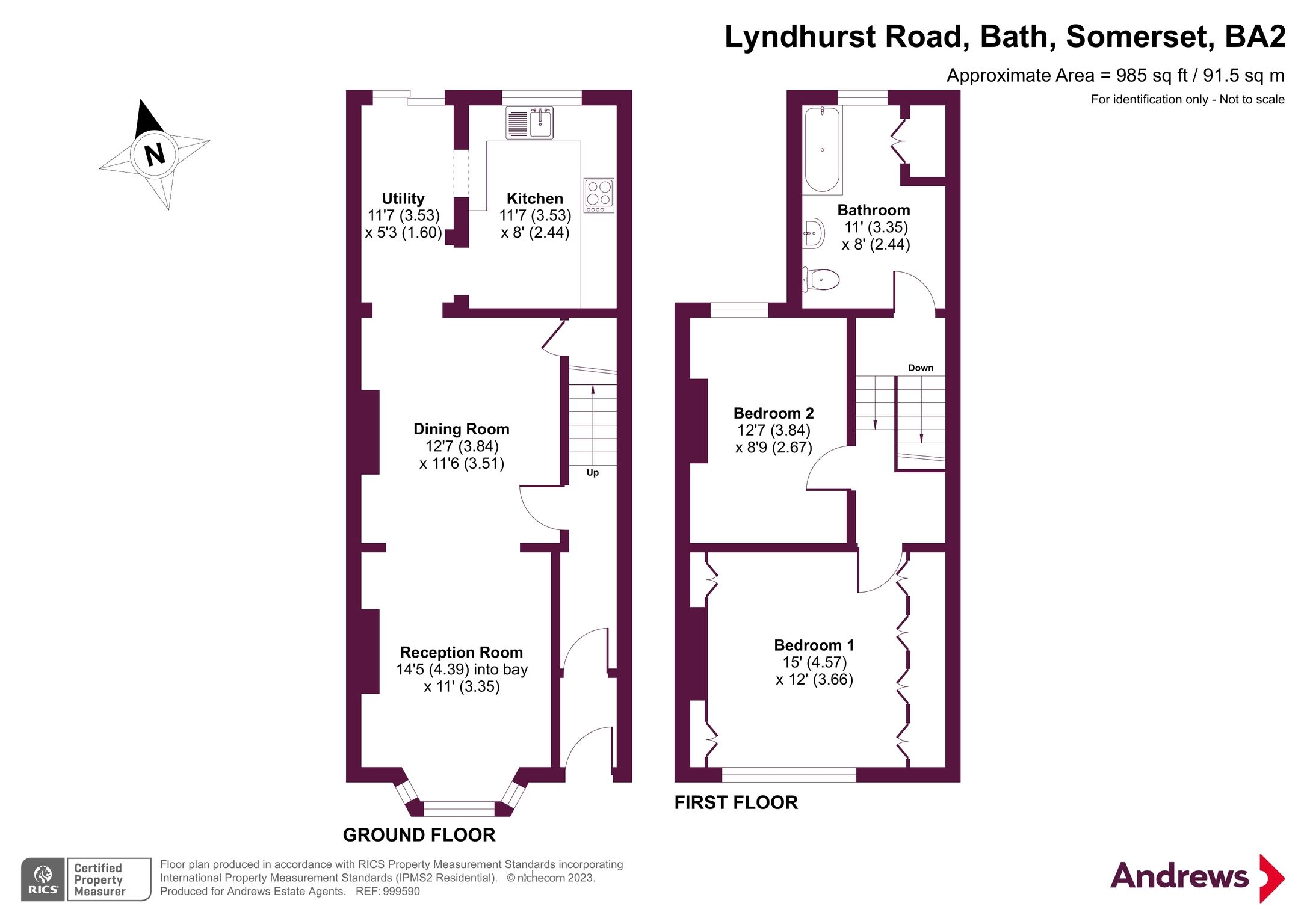 2 bed terraced house for sale in Lyndhurst Road, Bath, Somerset BA2