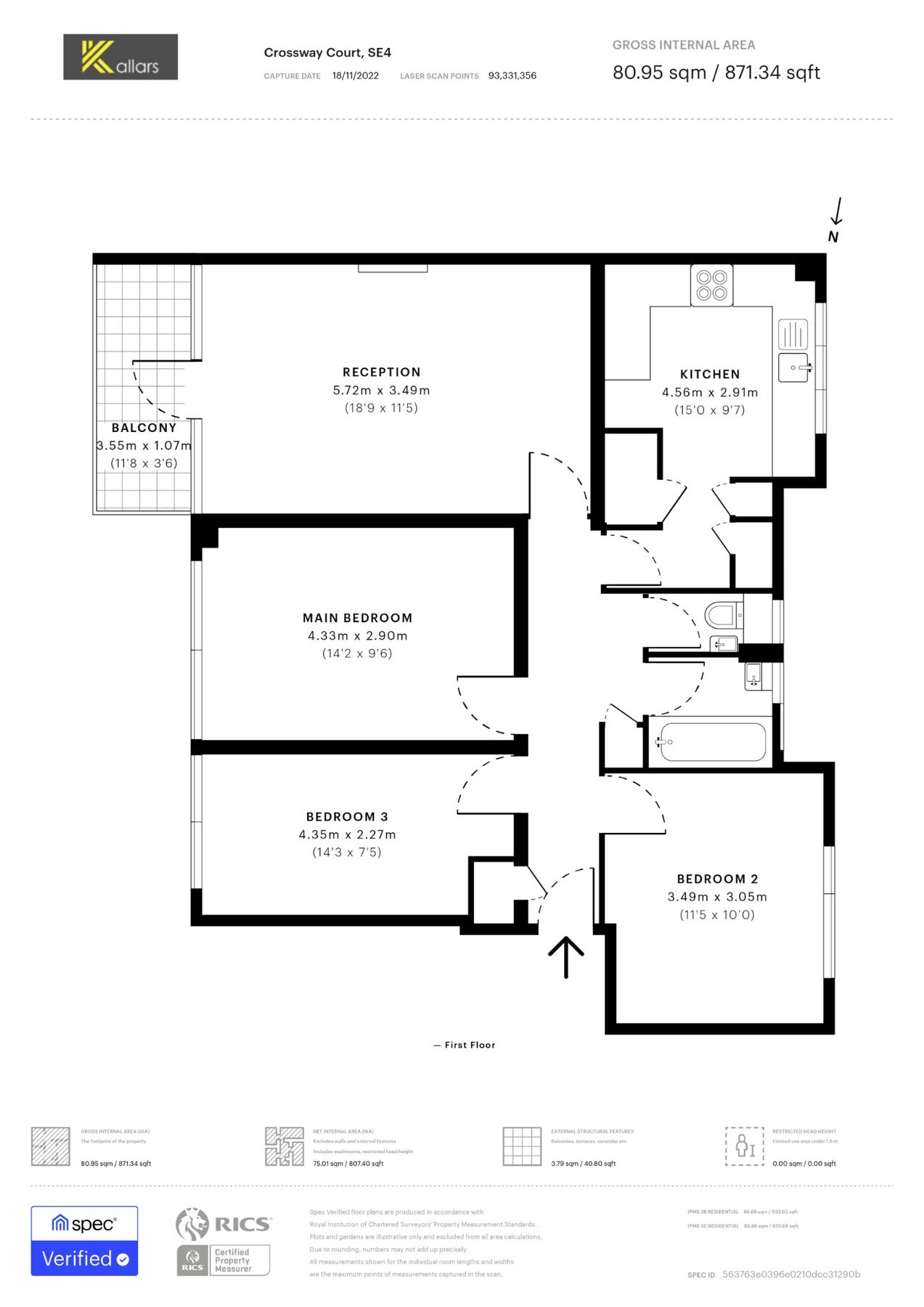 3 bed flat to rent in Crossway Court, 4044 Endwell Road, London