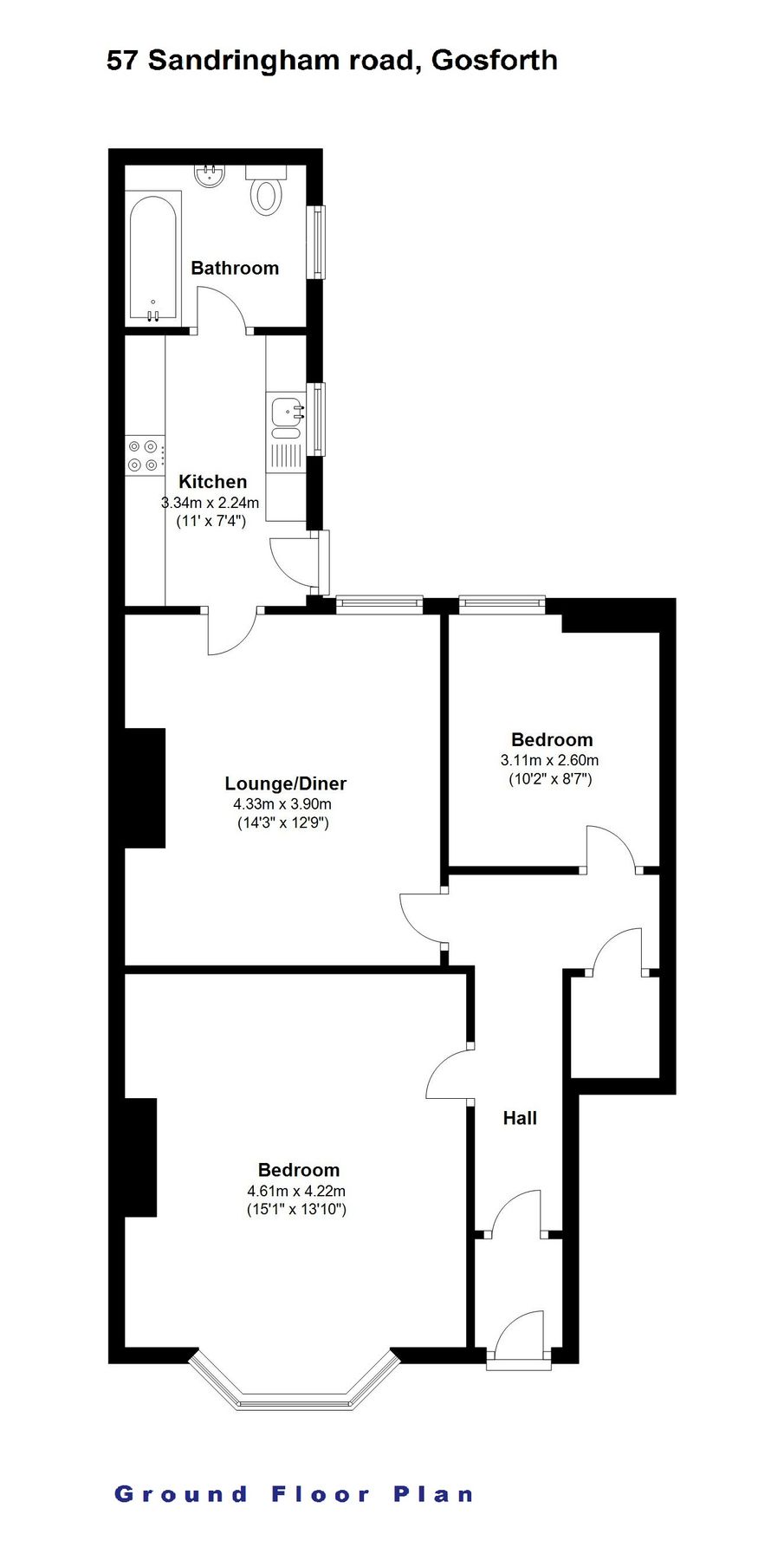 2 bed flat to rent in Sandringham Road, South Gosforth, Newcastle Upon