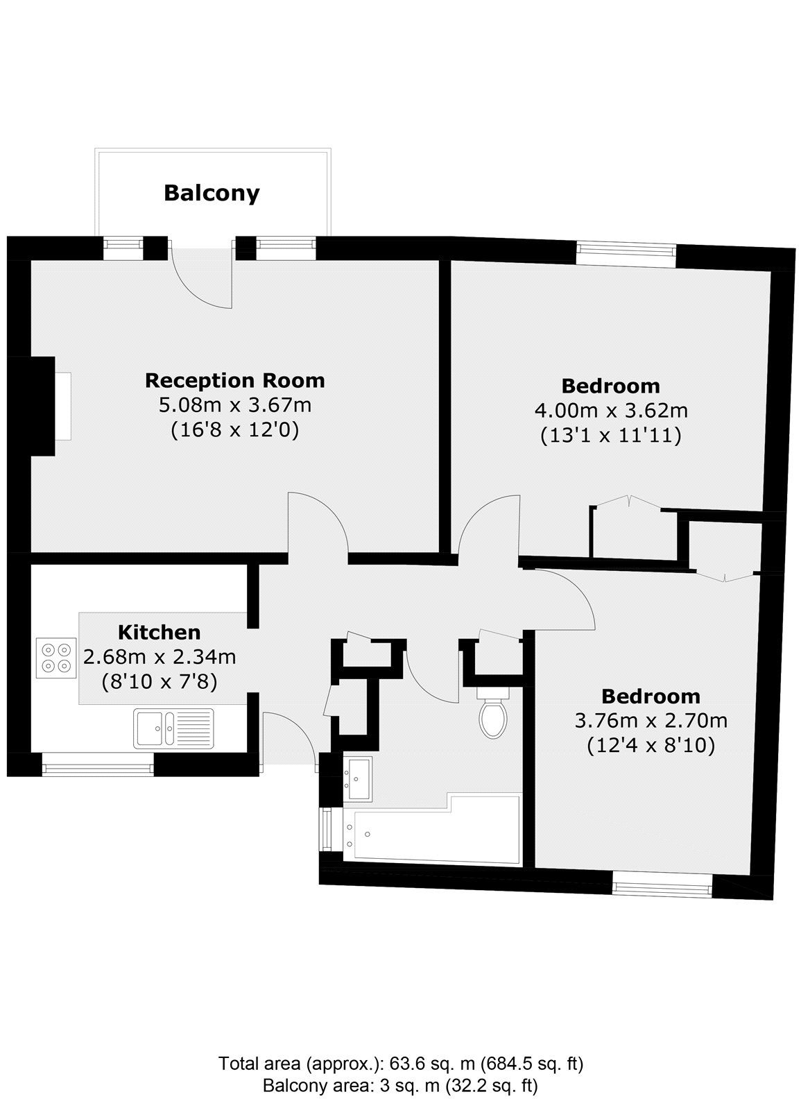 2 bed flat to rent in Wimbledon Park Court, Wimbledon Park Road