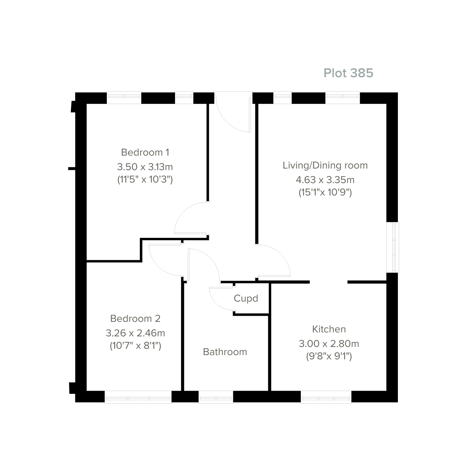 New home, 2 bed flat for sale in "The Margery House" at Coldharbour Road, Northfleet, Gravesend