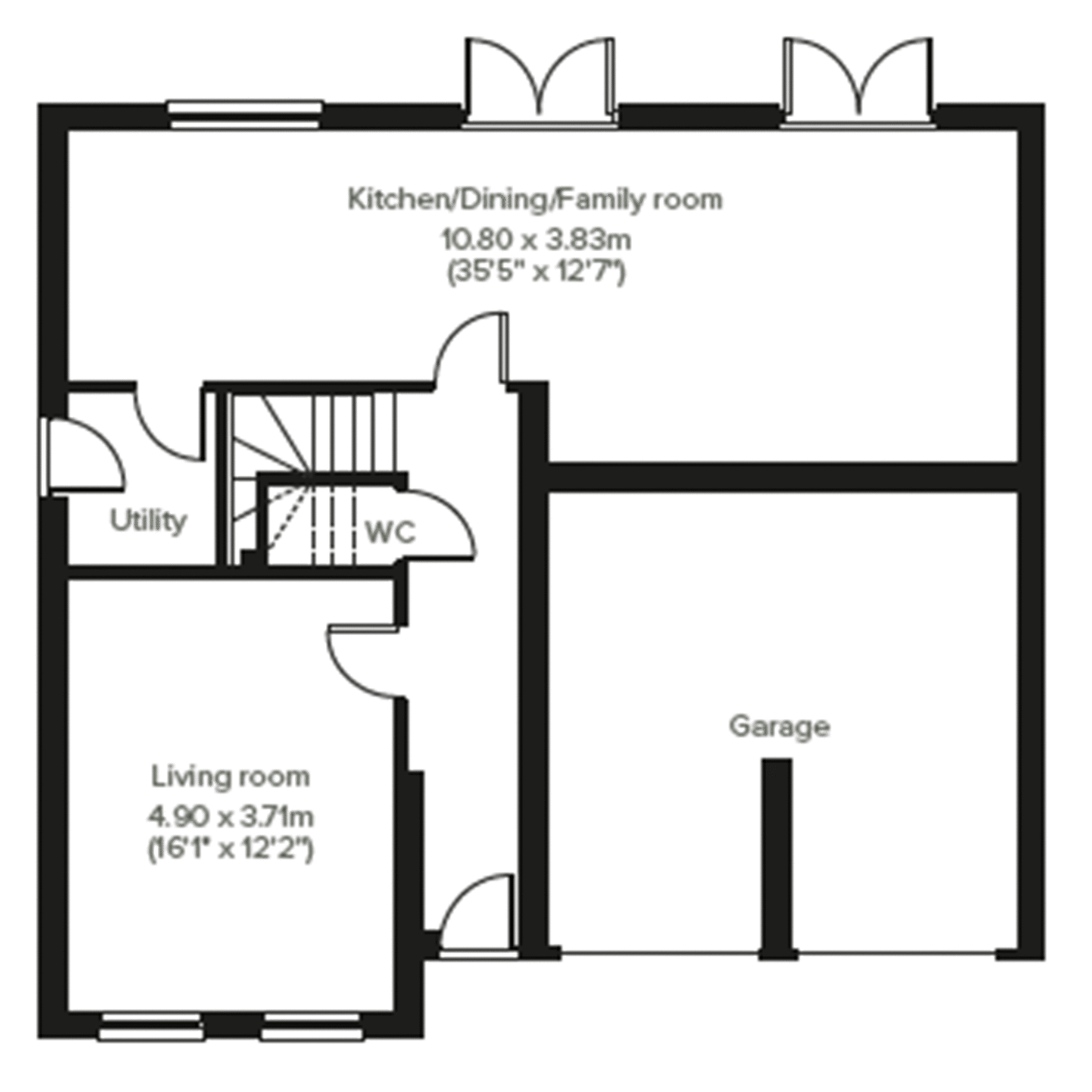 New home, 5 bed detached house for sale in "The Mitford" at Hartburn