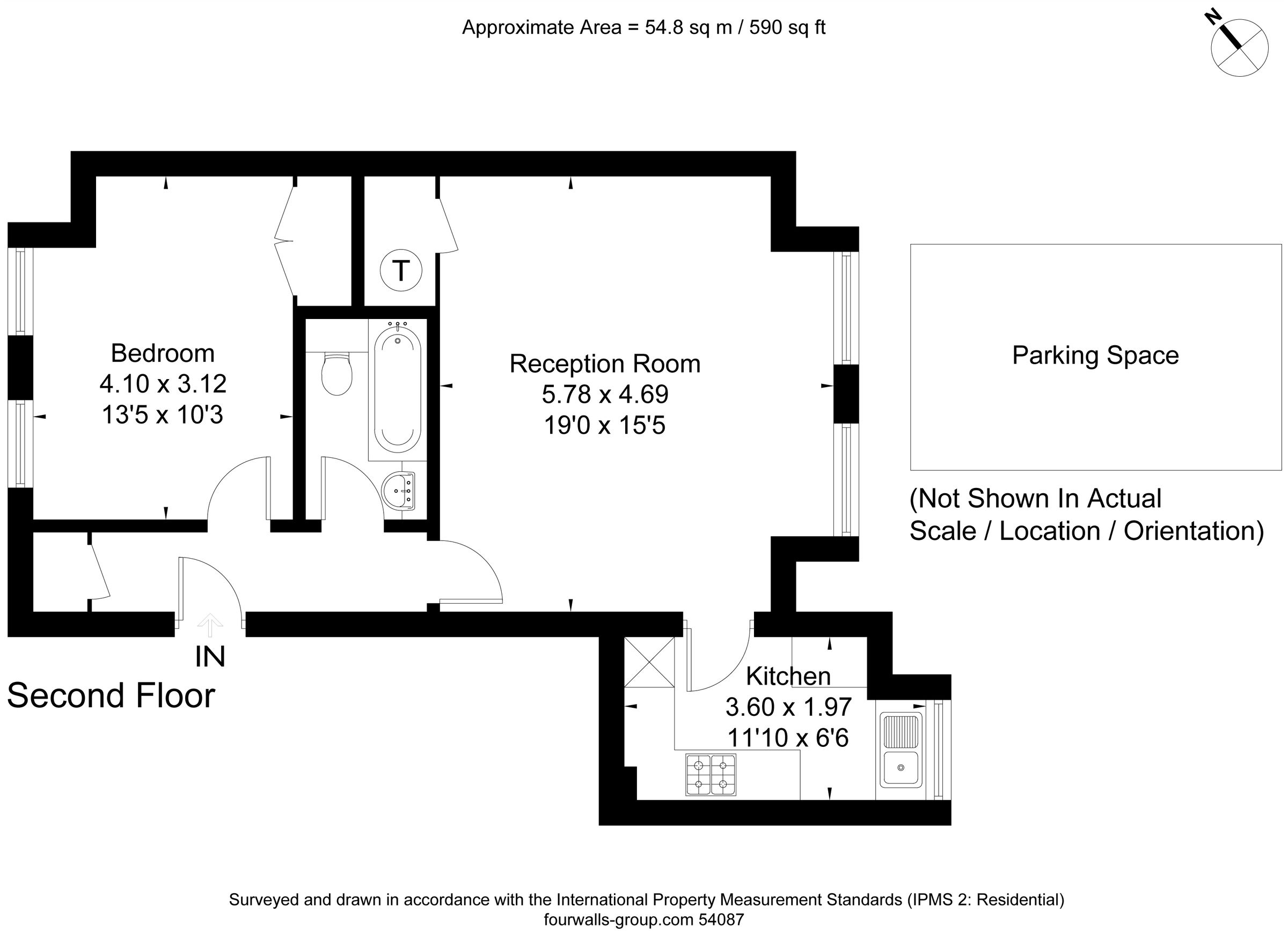 1 bed flat to rent in St. Johns Road, Hampton Wick, Kingston Upon