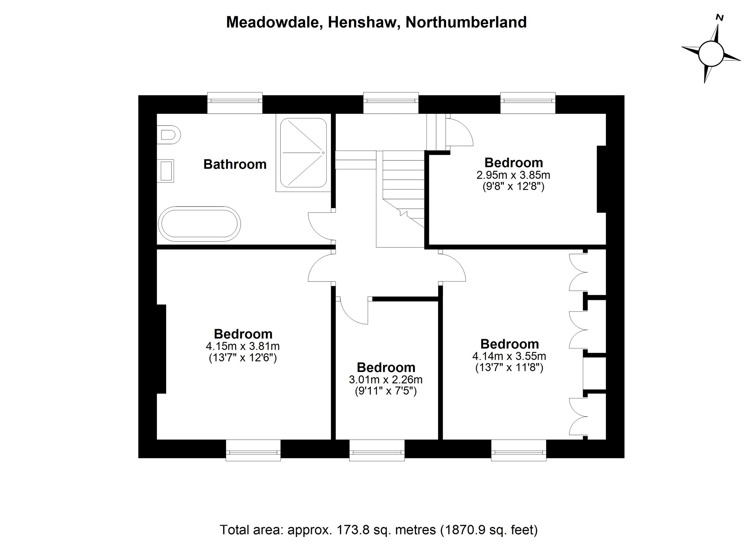 4 bed detached house for sale in Meadowdale, Henshaw, Hexham