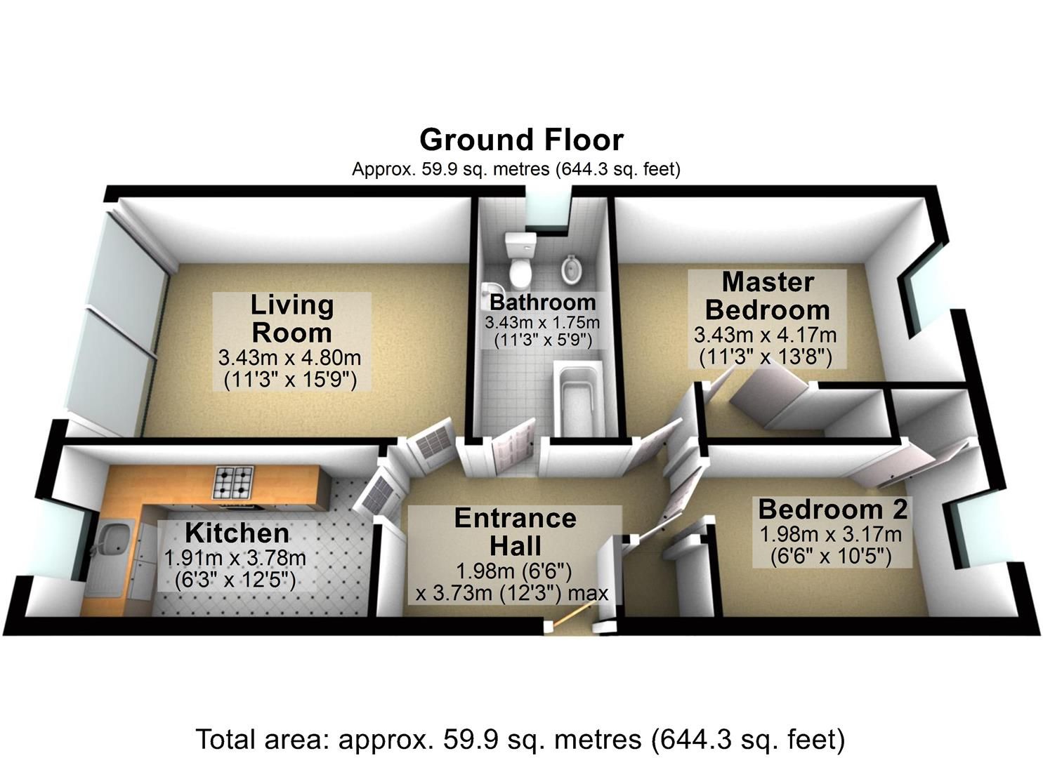2 bed flat for sale in Huntly Grove, Peterborough PE1 Zoopla