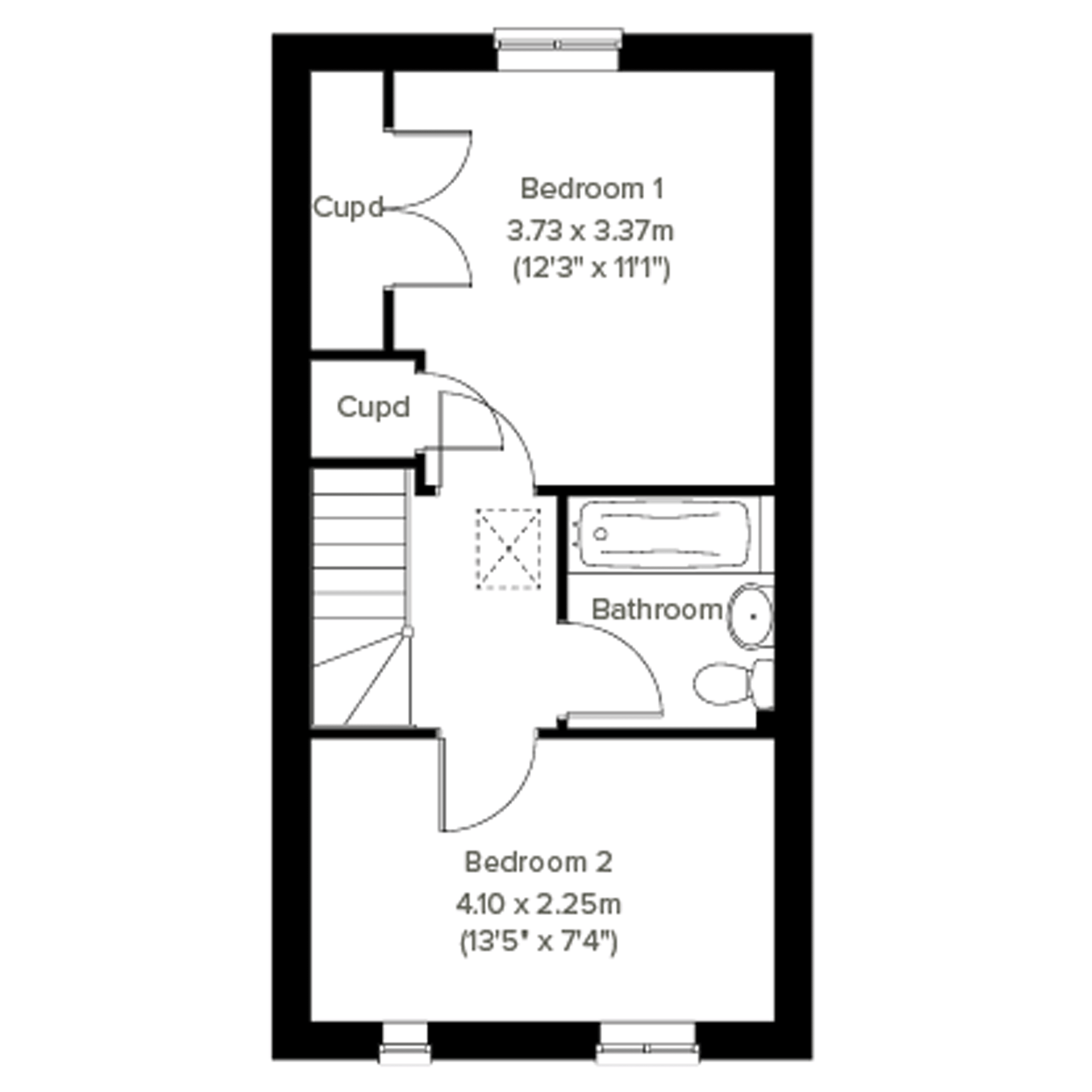 New home, 2 bed semidetached house for sale in "The Haldon" at