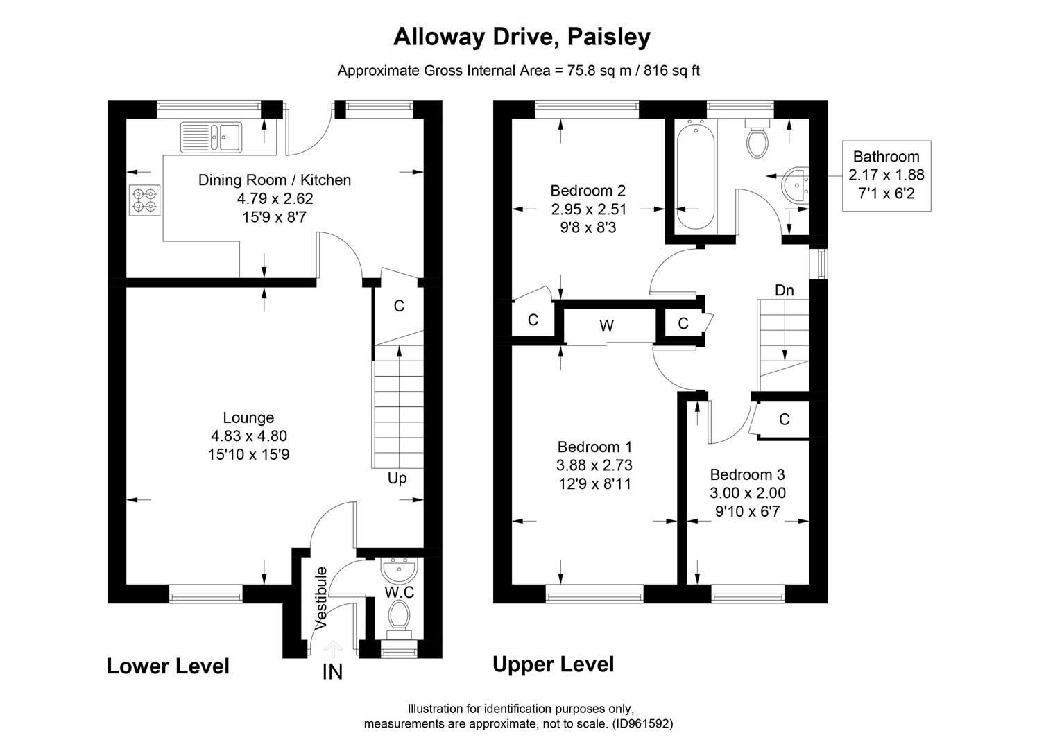 3 bed semidetached house for sale in Alloway Drive, Paisley PA2 Zoopla