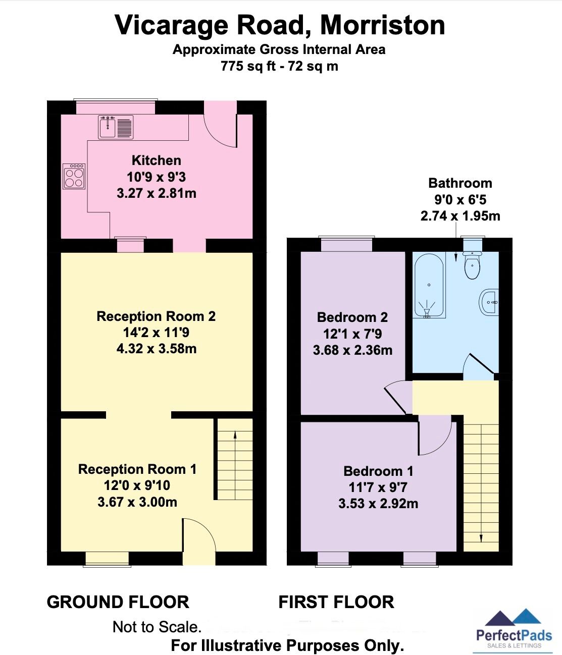 2 bed terraced house for sale in Vicarage Road, Morriston, Swansea SA6