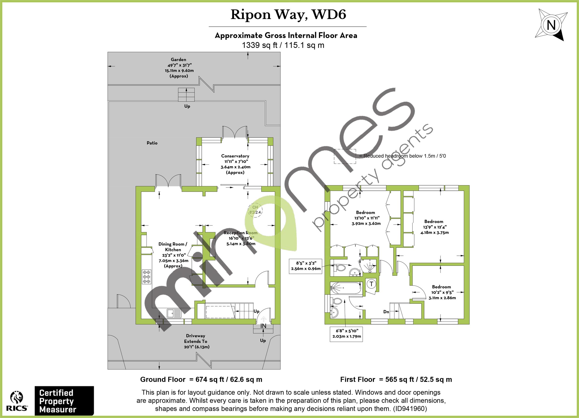 3 bed semidetached house for sale in Ripon Way, Borehamwood WD6 Zoopla