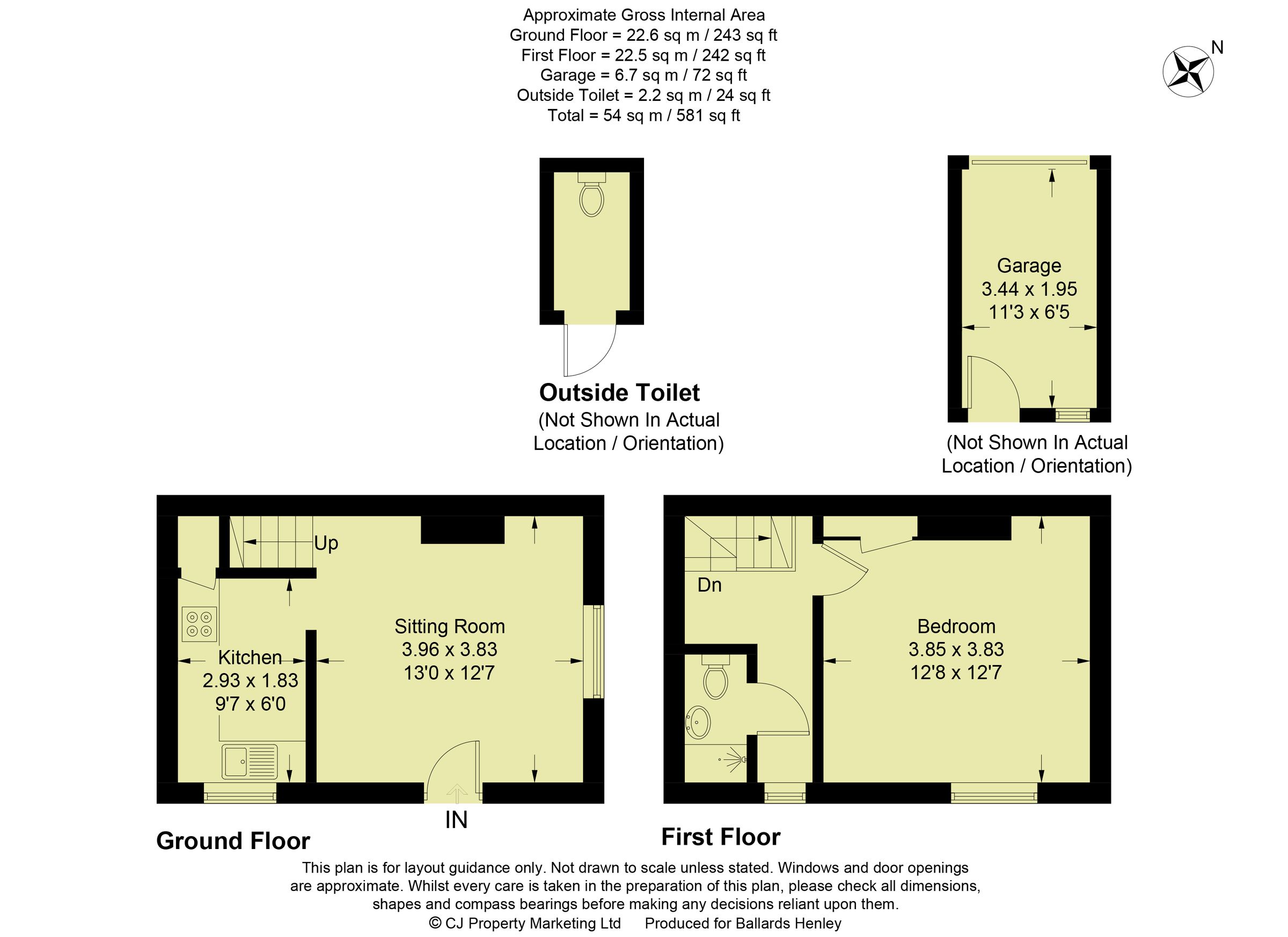 1 bed end terrace house for sale in Bisham Village, Marlow Road, Bisham