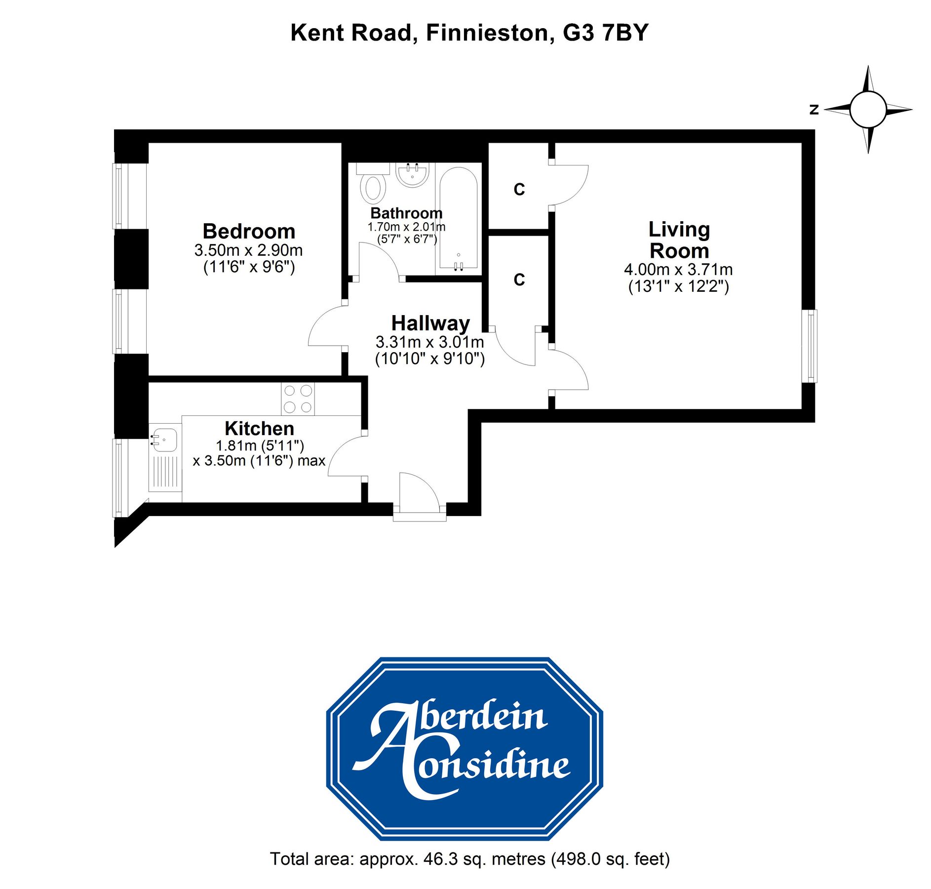 1 bed flat for sale in Flat 9, Kent Road, Charing Cross G3 Zoopla